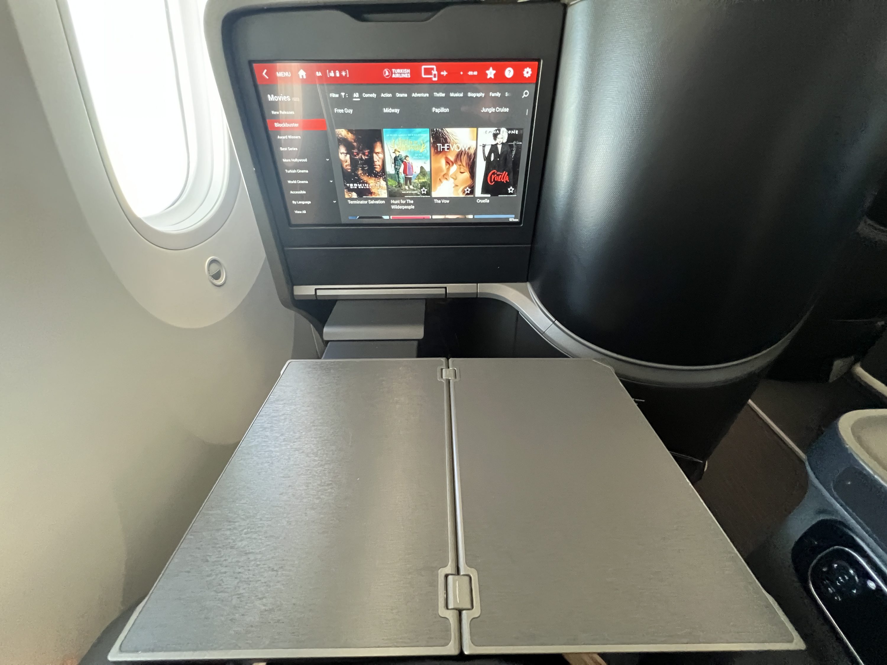 Turkish Airlines Business Class Seat 787-9 Tray Table