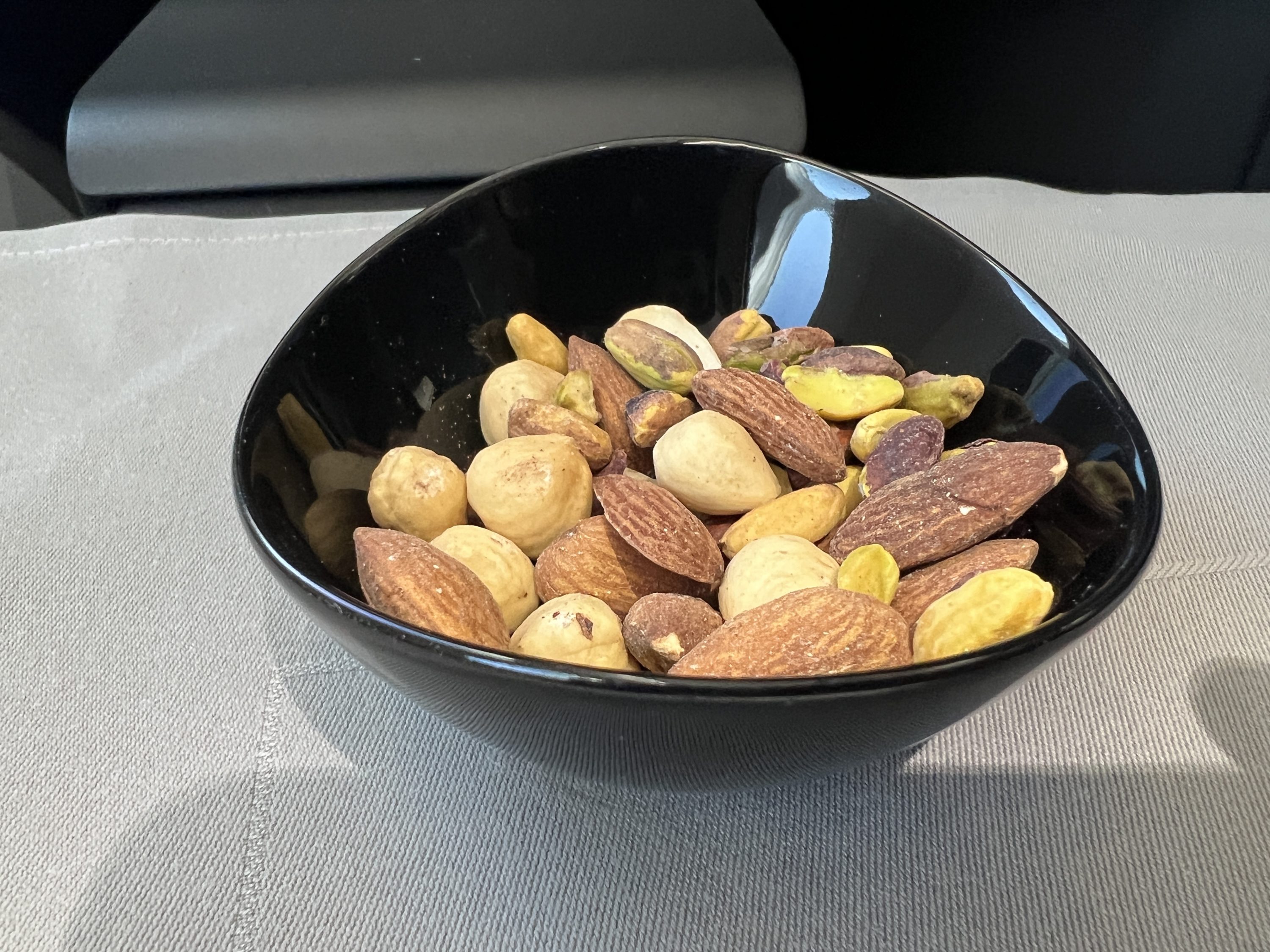 Turkish Airlines business class nuts