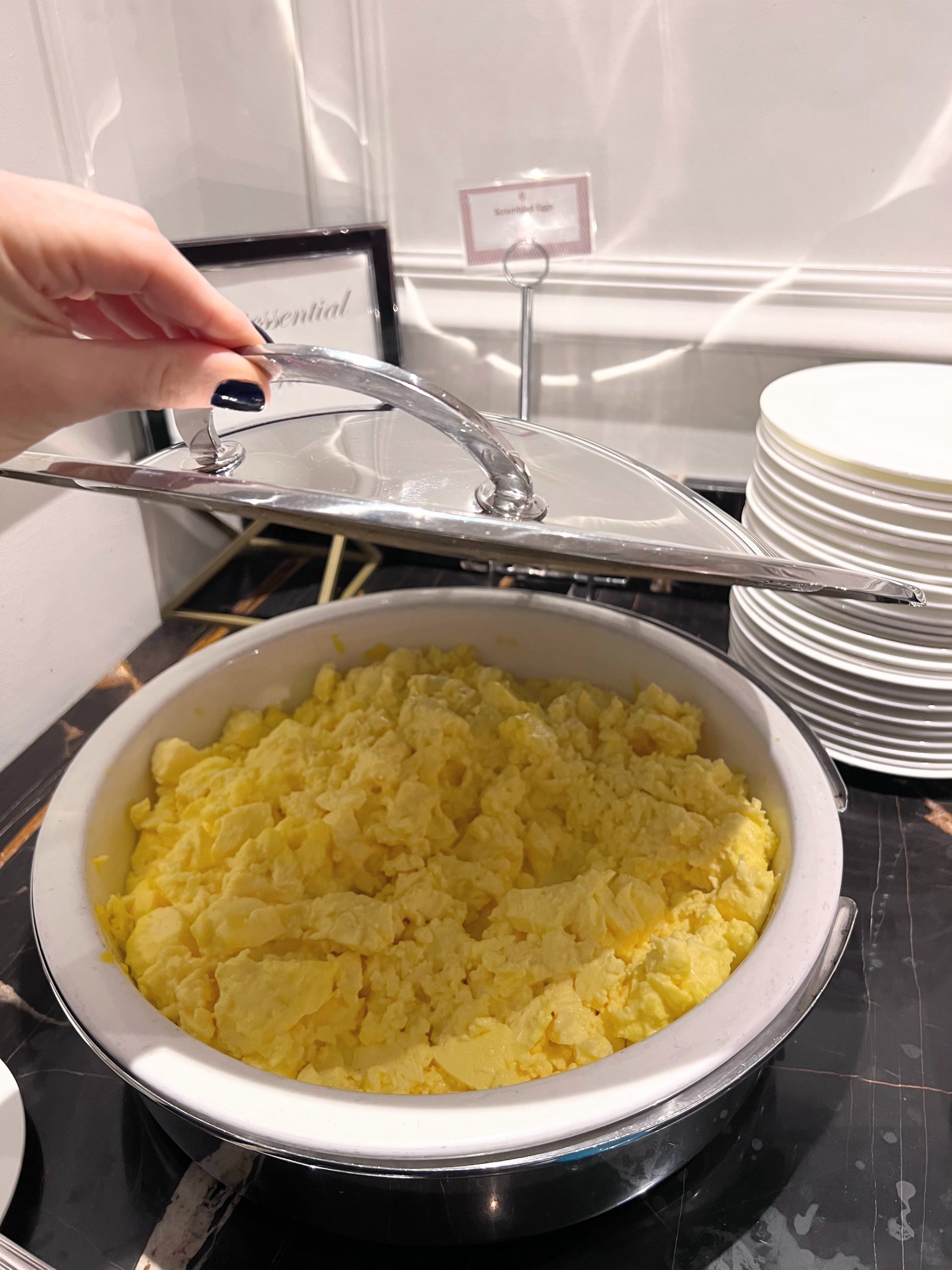 InterContinental New York Barclay breakfast buffet eggs