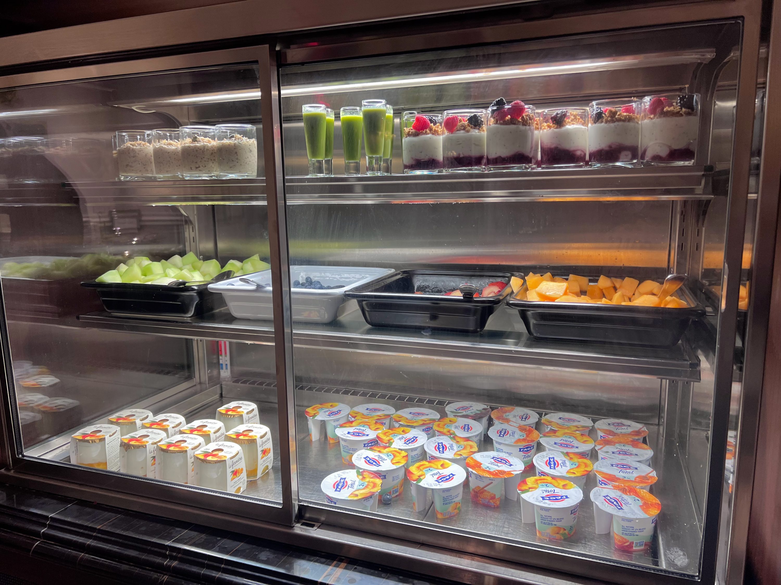 InterContinental New York Barclay breakfast buffet yogurt and fruit
