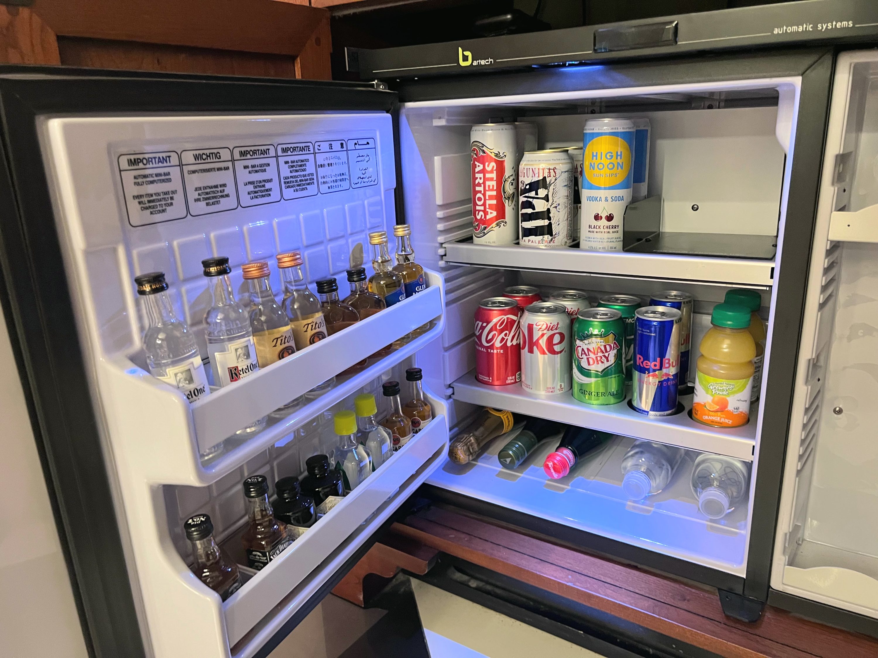 Intercontinental New York Barclay in room fridge