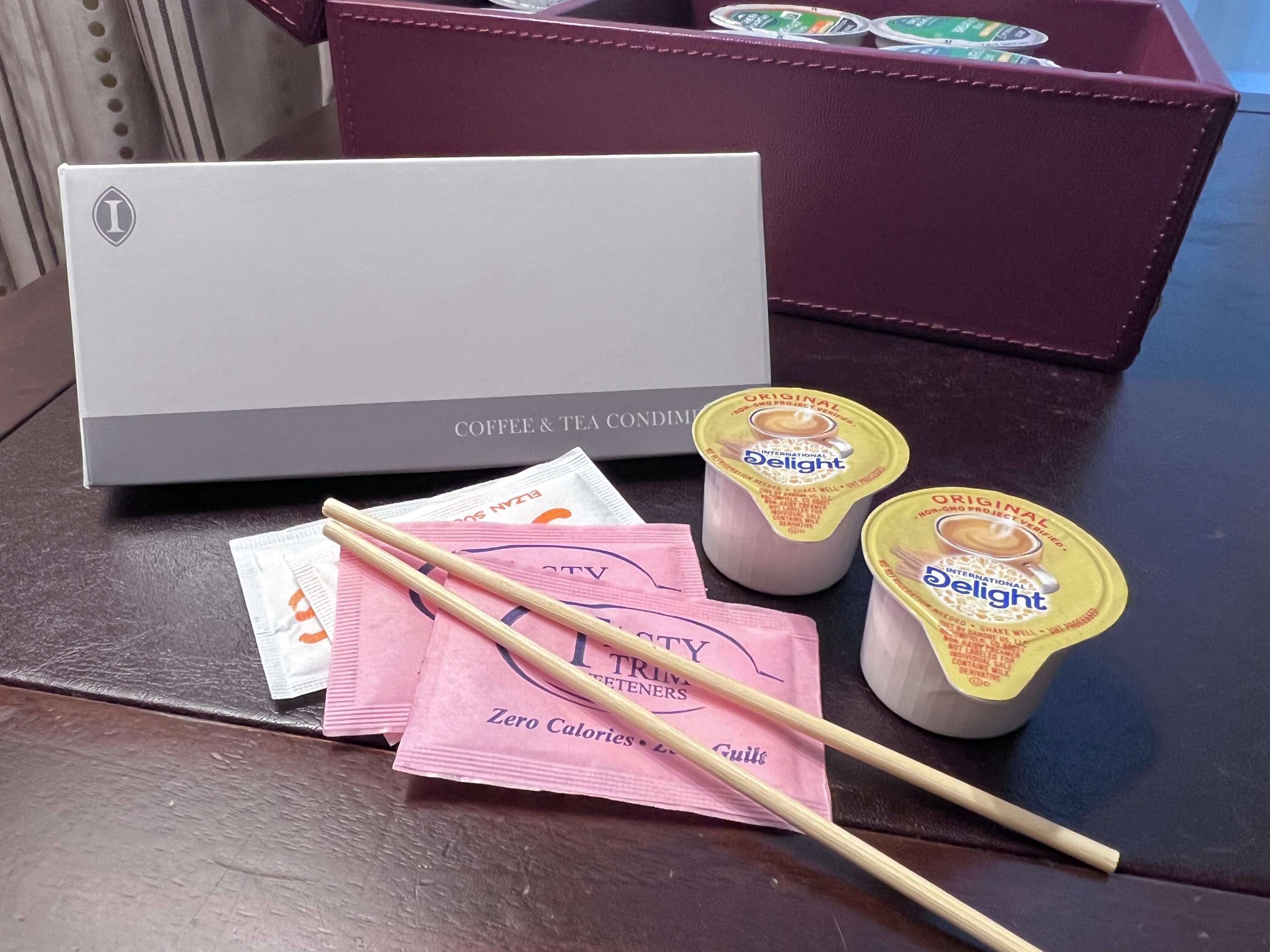 Intercontinental New York Barlcay In Room Coffee and Tea Condiments