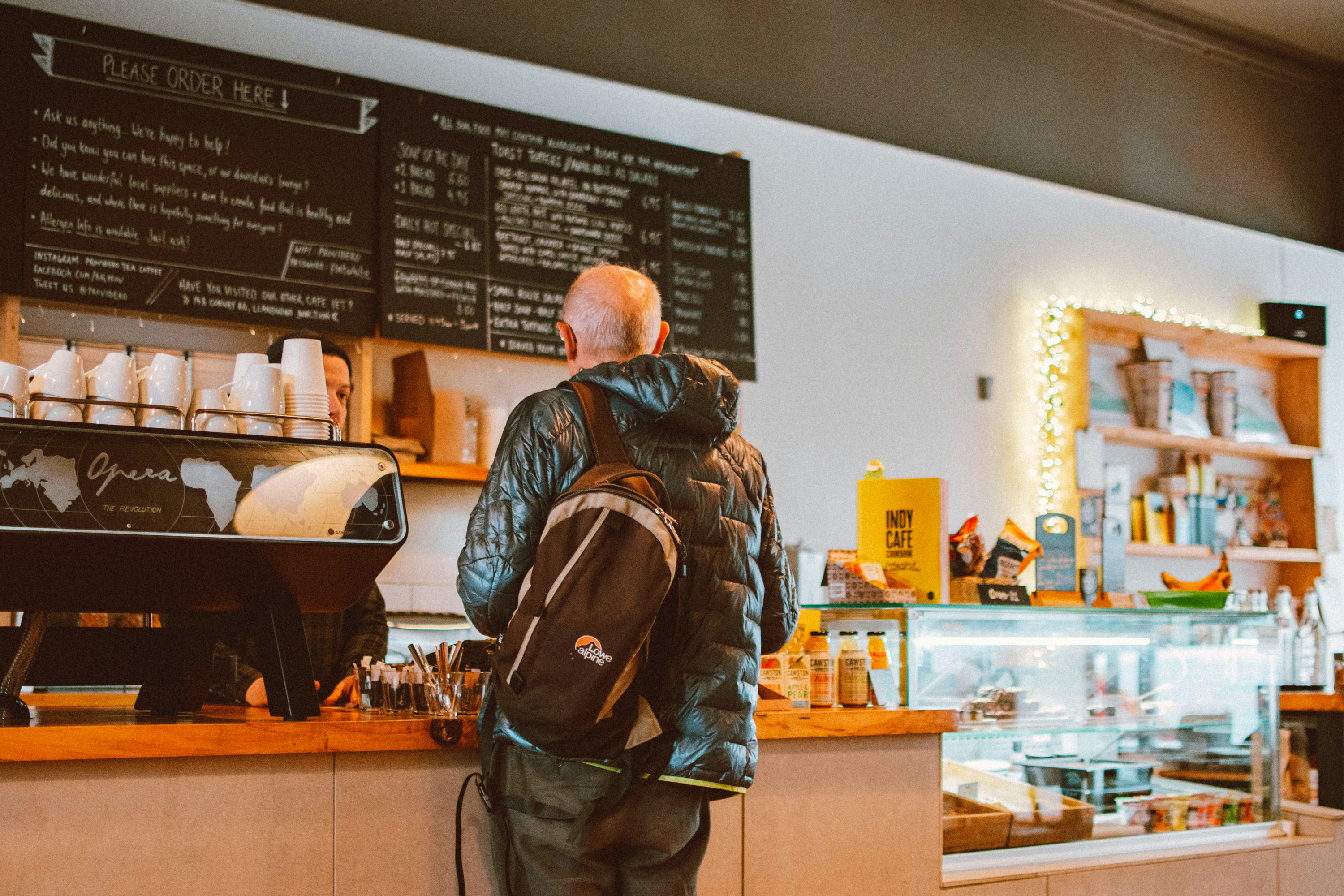 Man in Coffee Shop Man in Coffee Shop