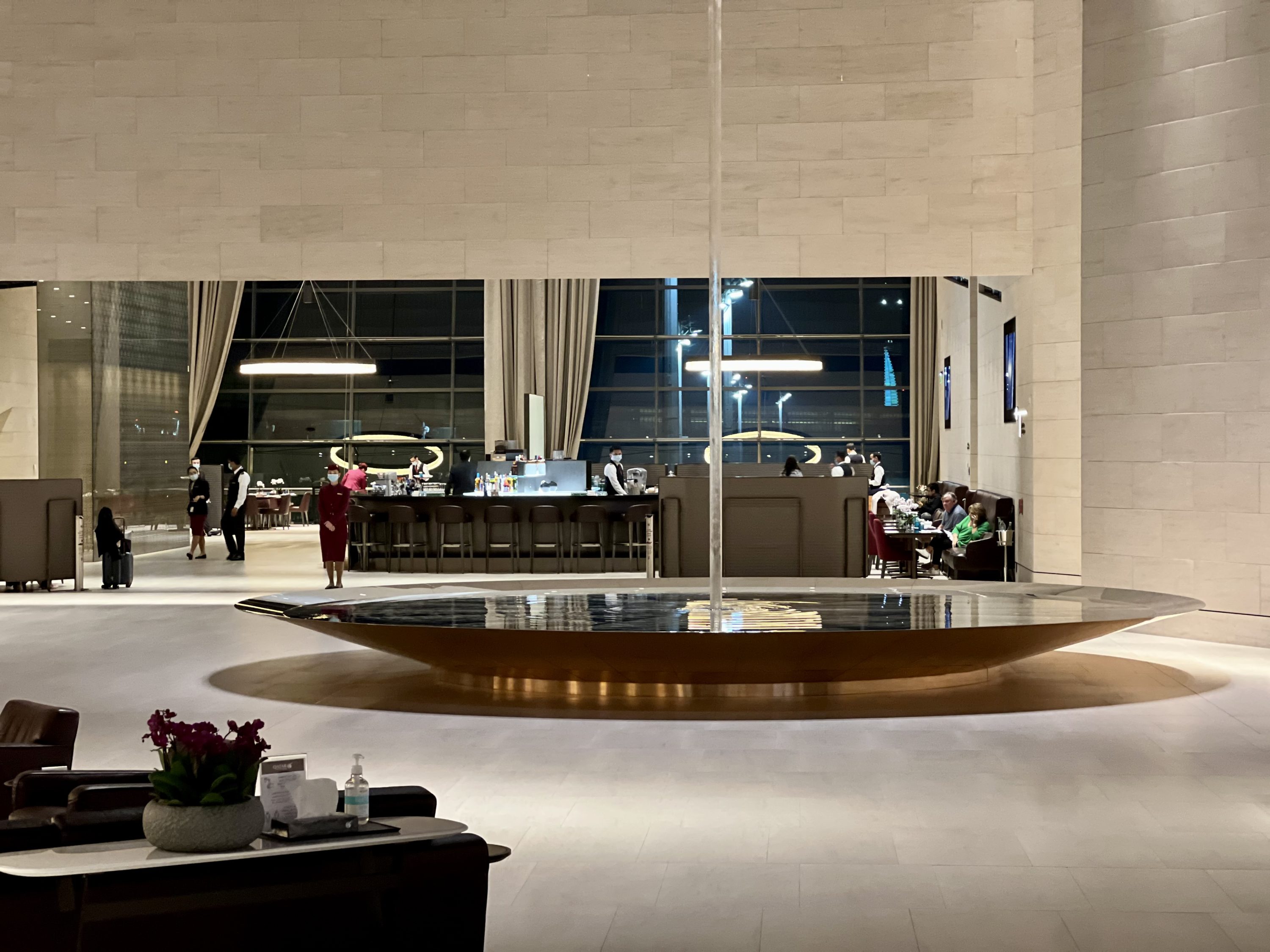 Qatar Airways Airbus A380 first class Al Safwa Lounge scale