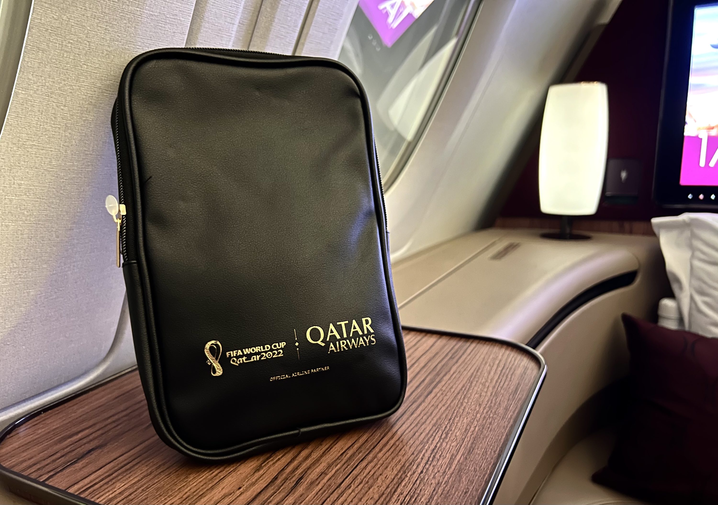 Qatar Airways Airbus A380 first class amenity kit