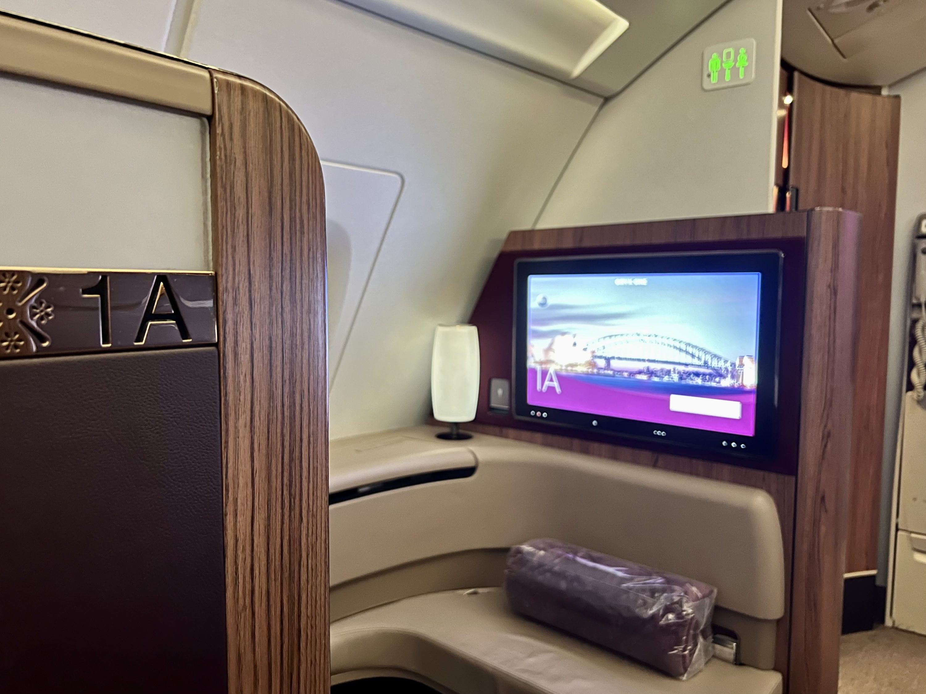 Qatar Airways Airbus A380 first class seat 1A