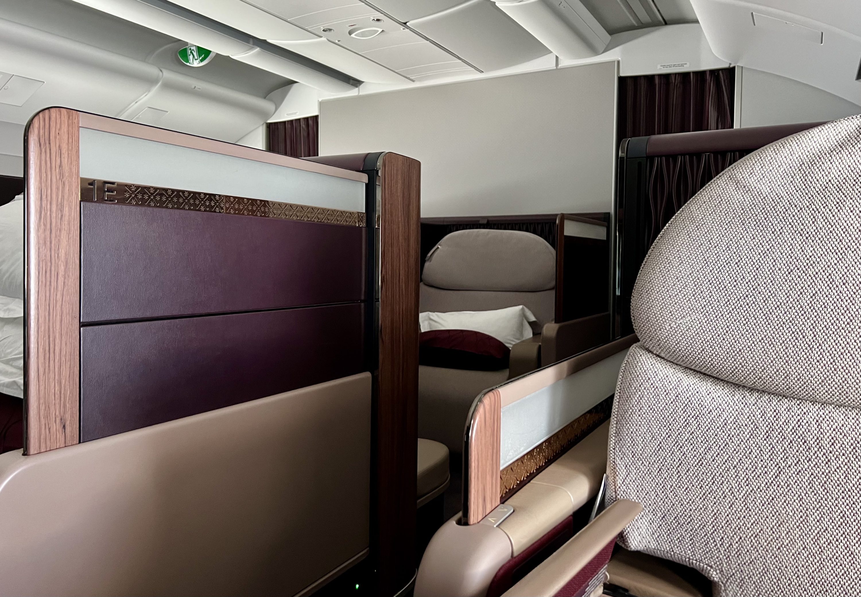 Qatar Airways Airbus A380 first class seat privacy