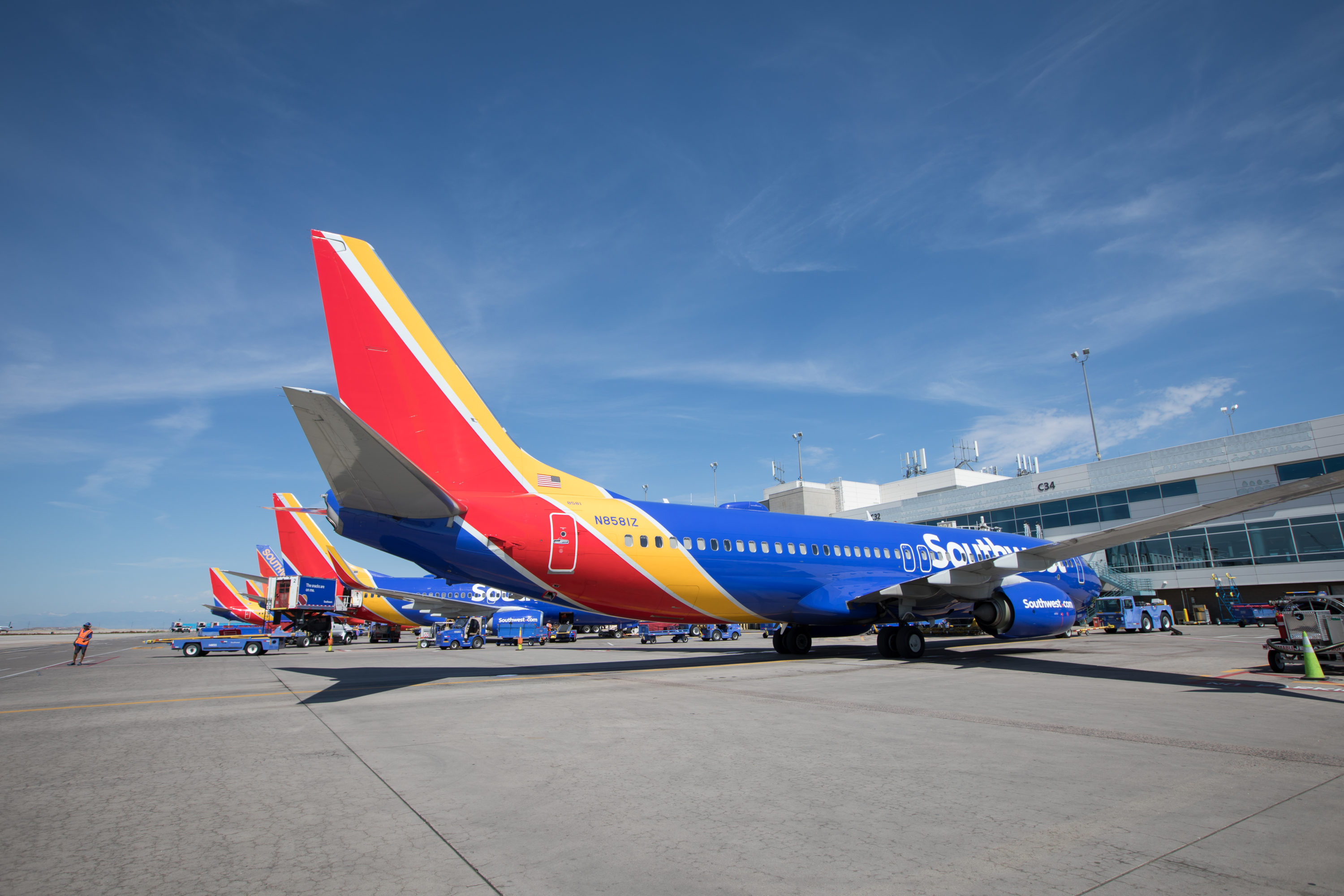 Southwest plane gate Denver
