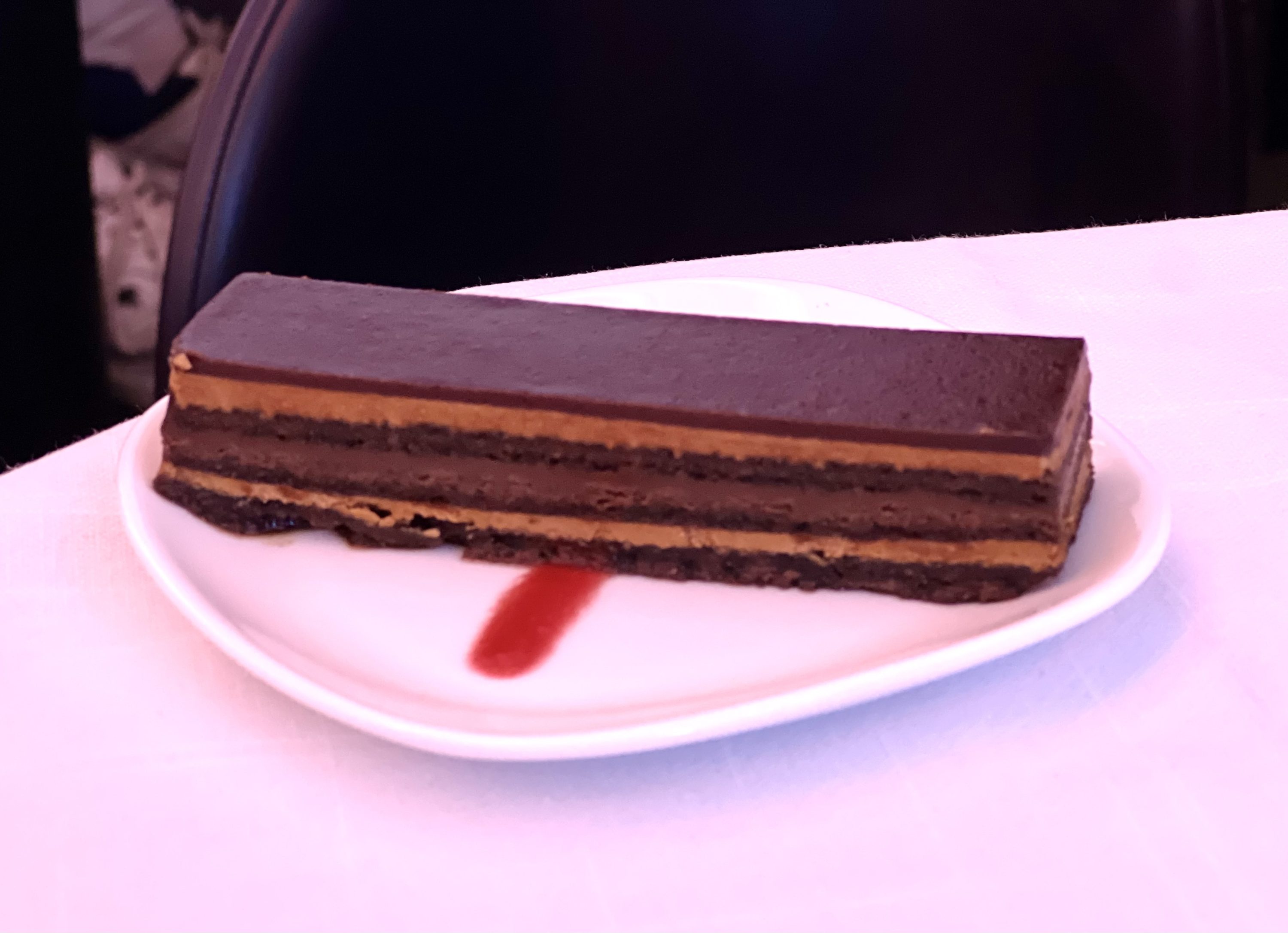 Air New Zealand Boeing 787 business class food dessert