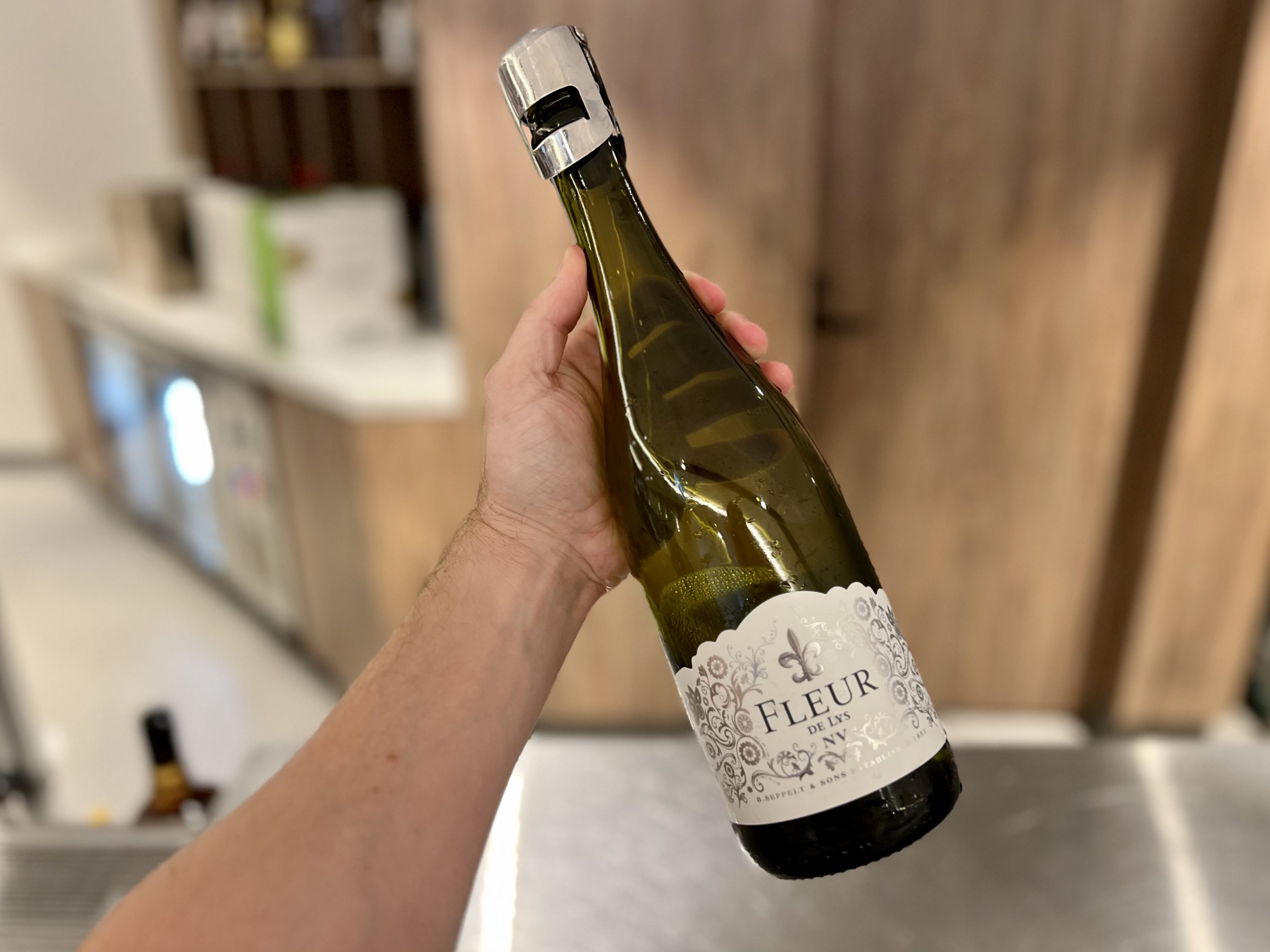 American Express Centurion Lounge Sydney Fleur de Lys sparkling wine