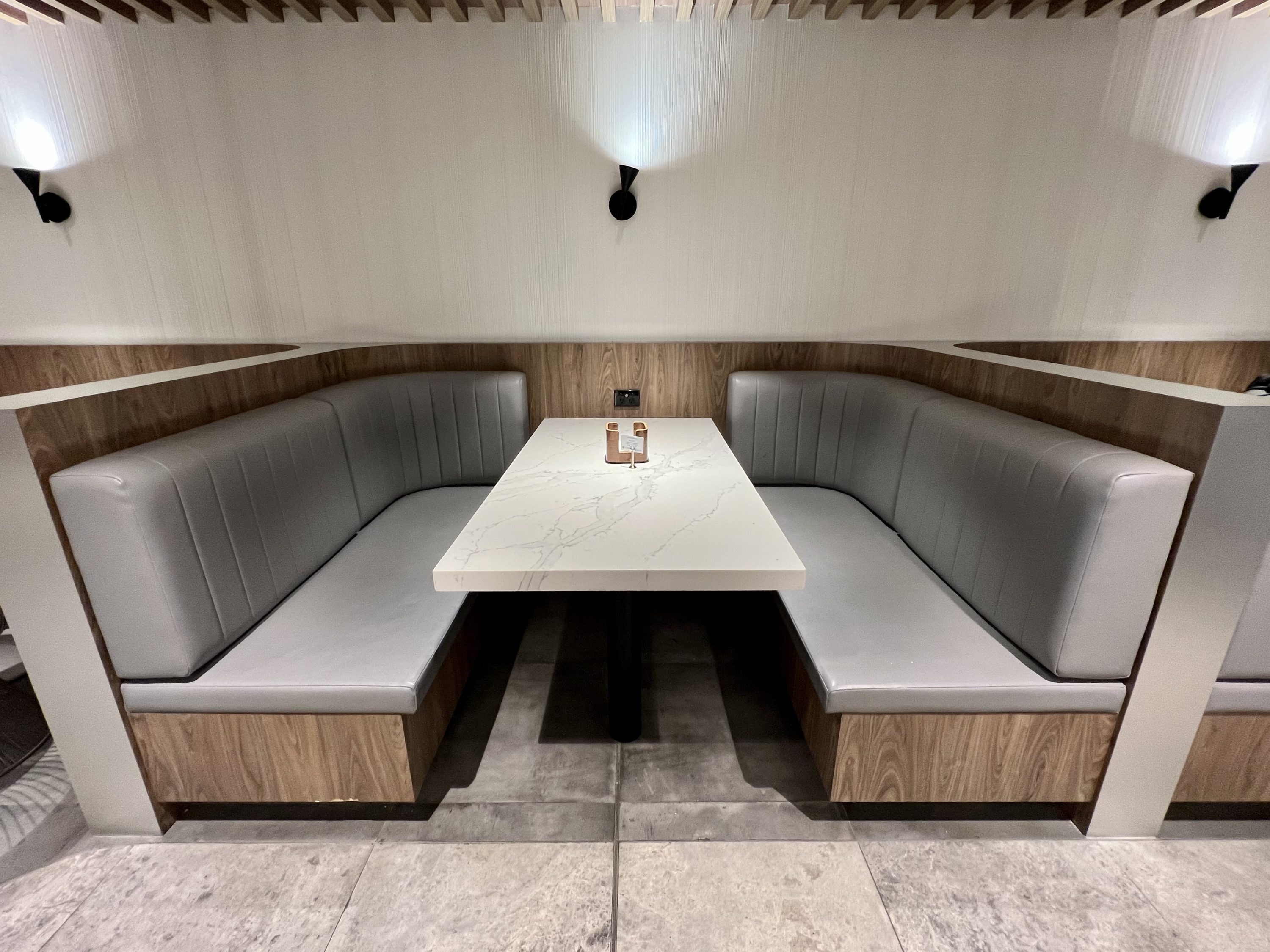 American Express Centurion Lounge Sydney booth seating