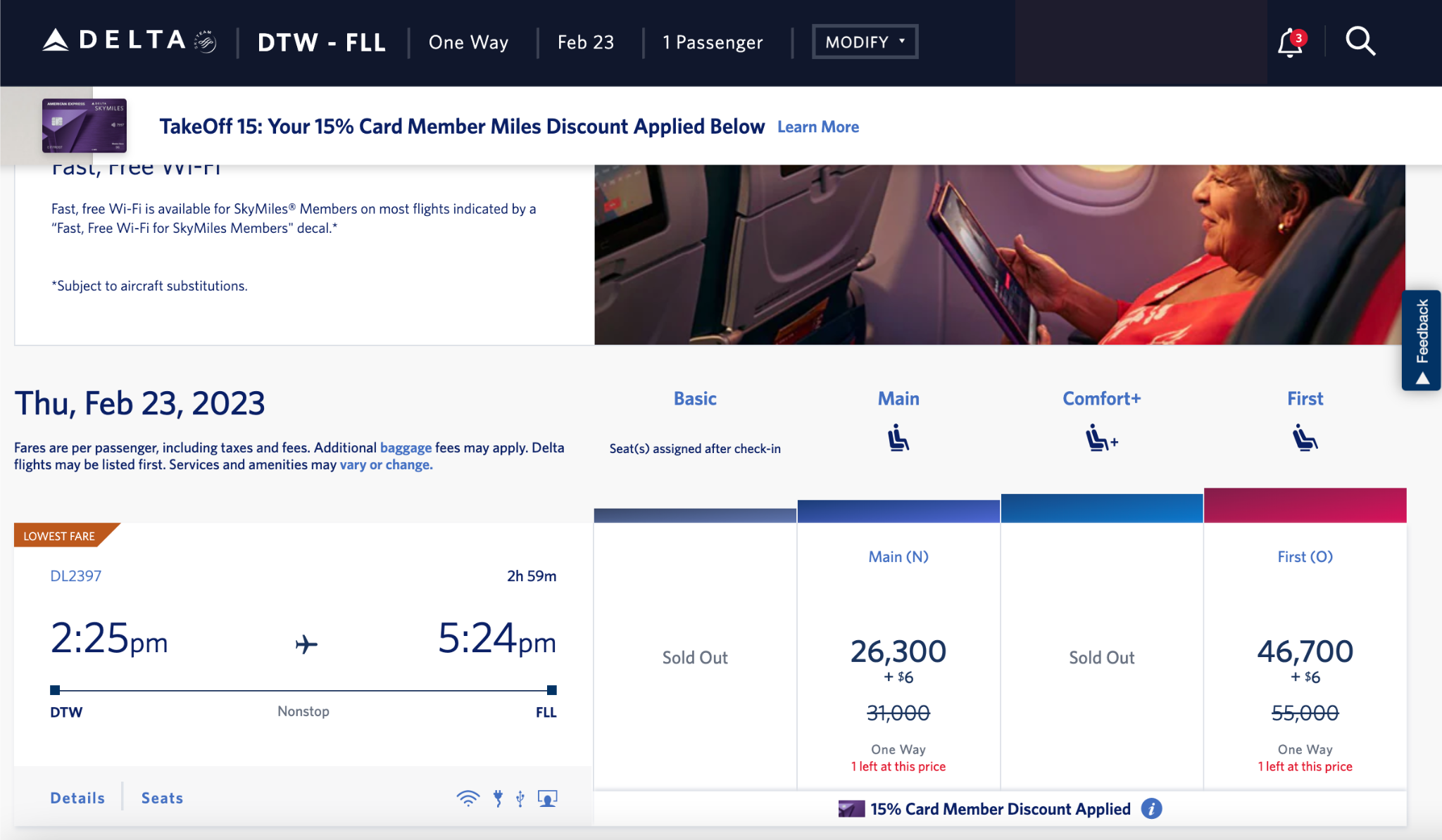Delta TakeOff 15 Discount
