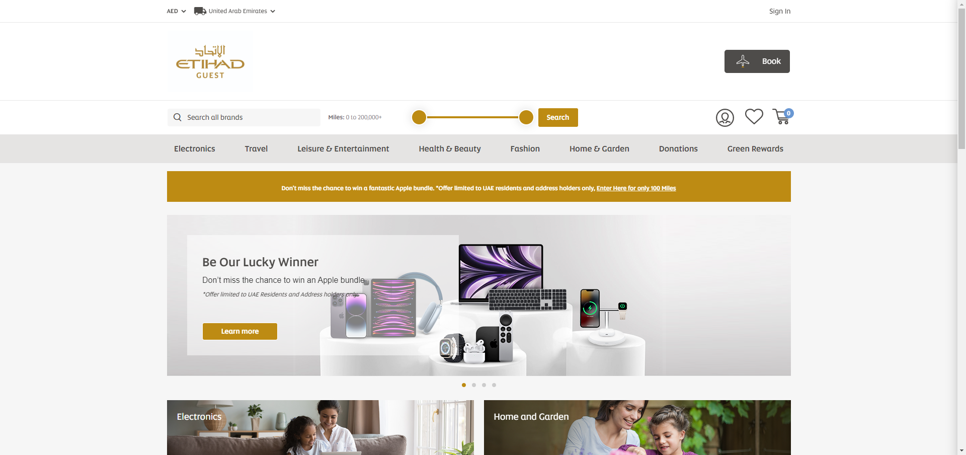 Etihad Guest rewards shop