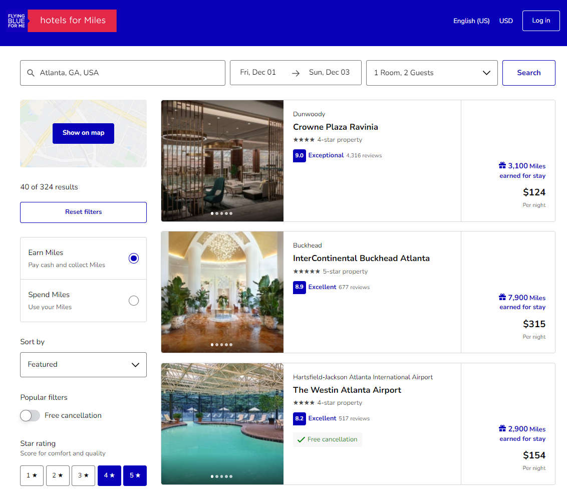 Flying Blue Hotels for Miles