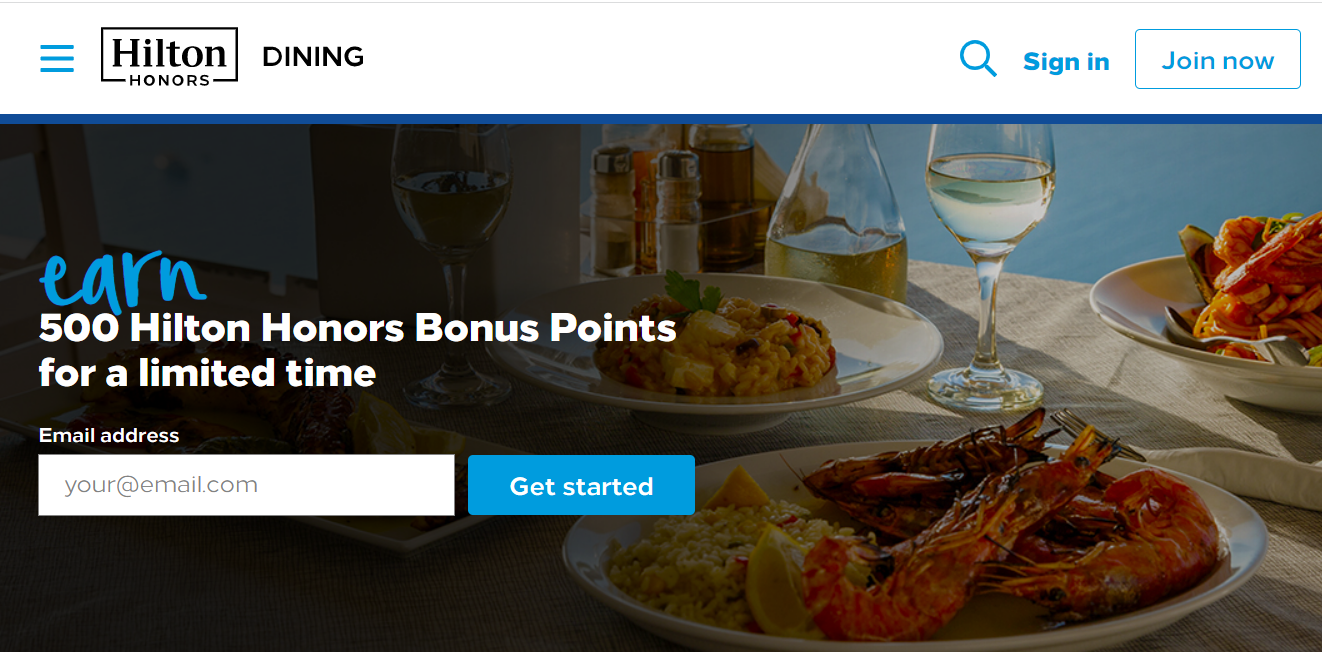 Hilton Honors Dining Hilton Honors Dining