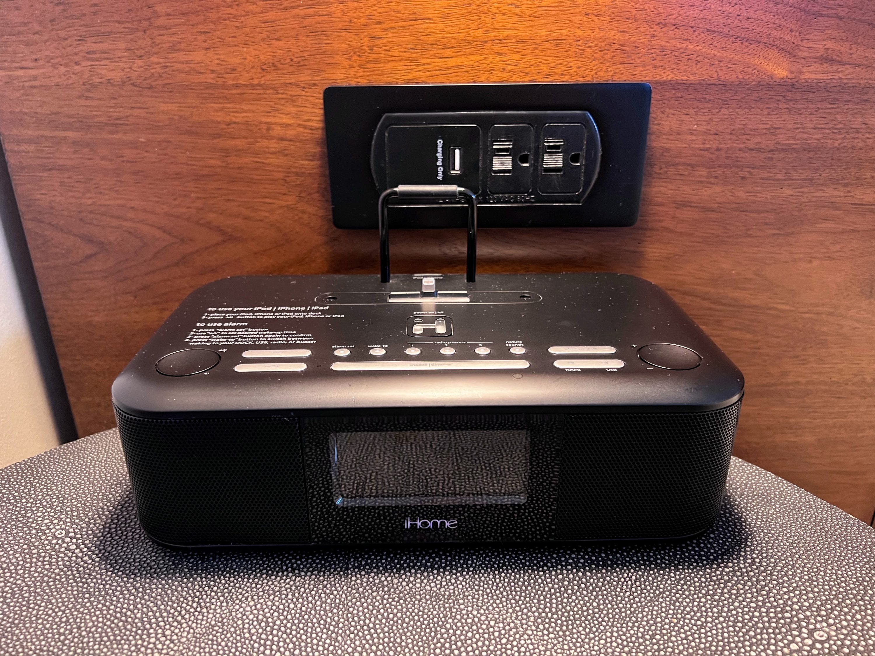 Hyatt Regency Houston Galleria guest room alarm clock