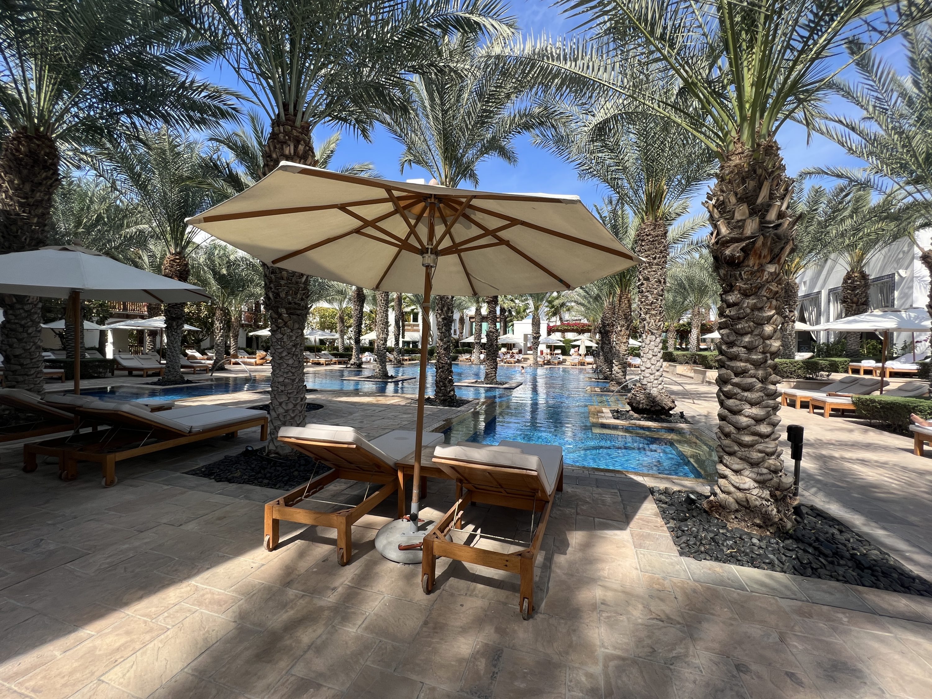 Amara Pool Park Hyatt Dubai Lounger and Umbrella