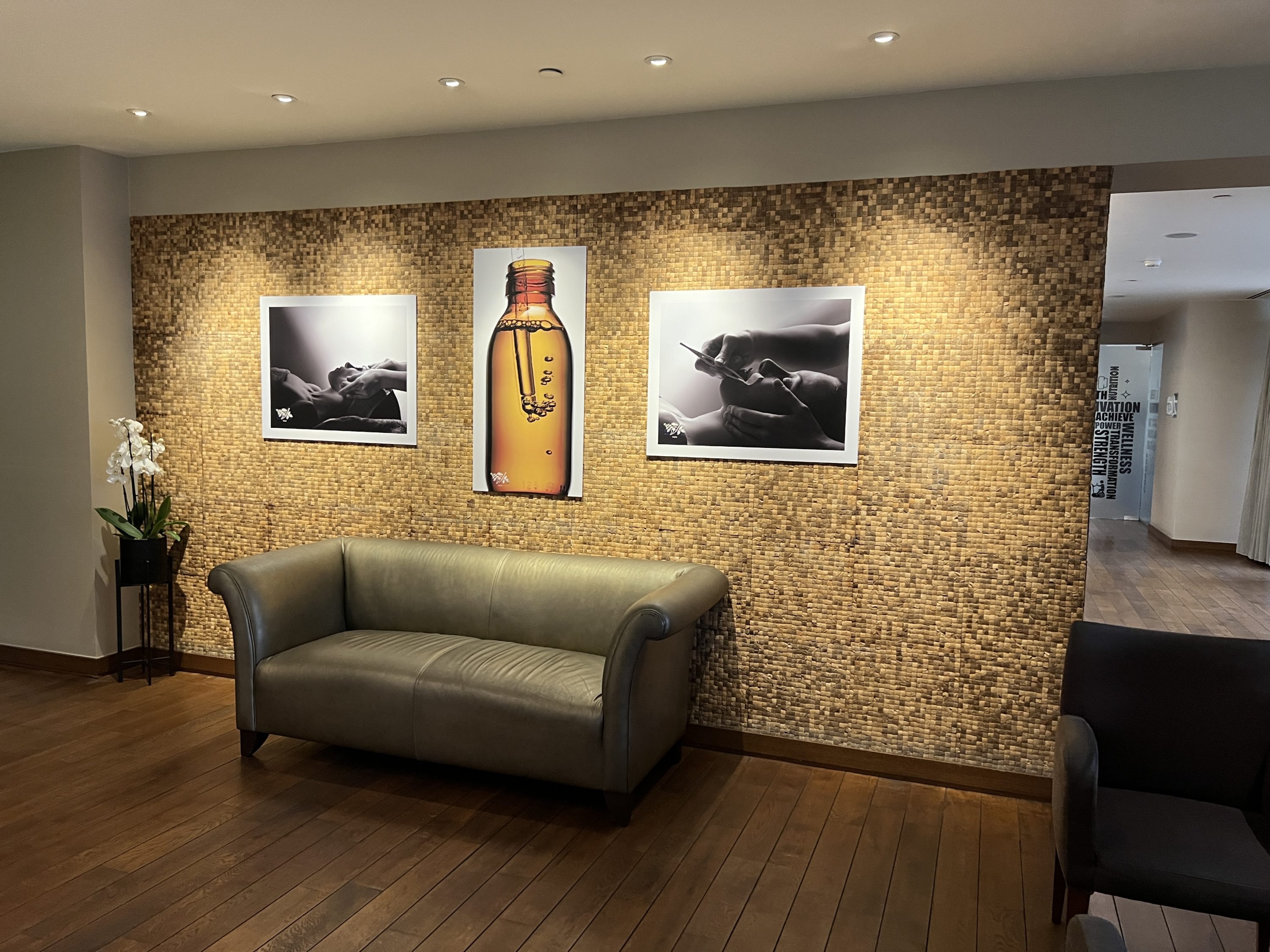 Gaia Spa & Fitness Center waiting area