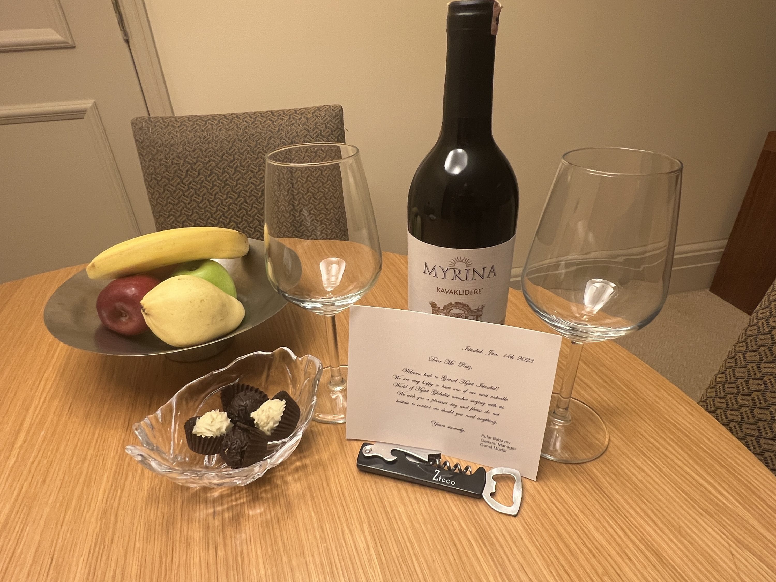 Grand Hyatt Istanbul Amenity gift