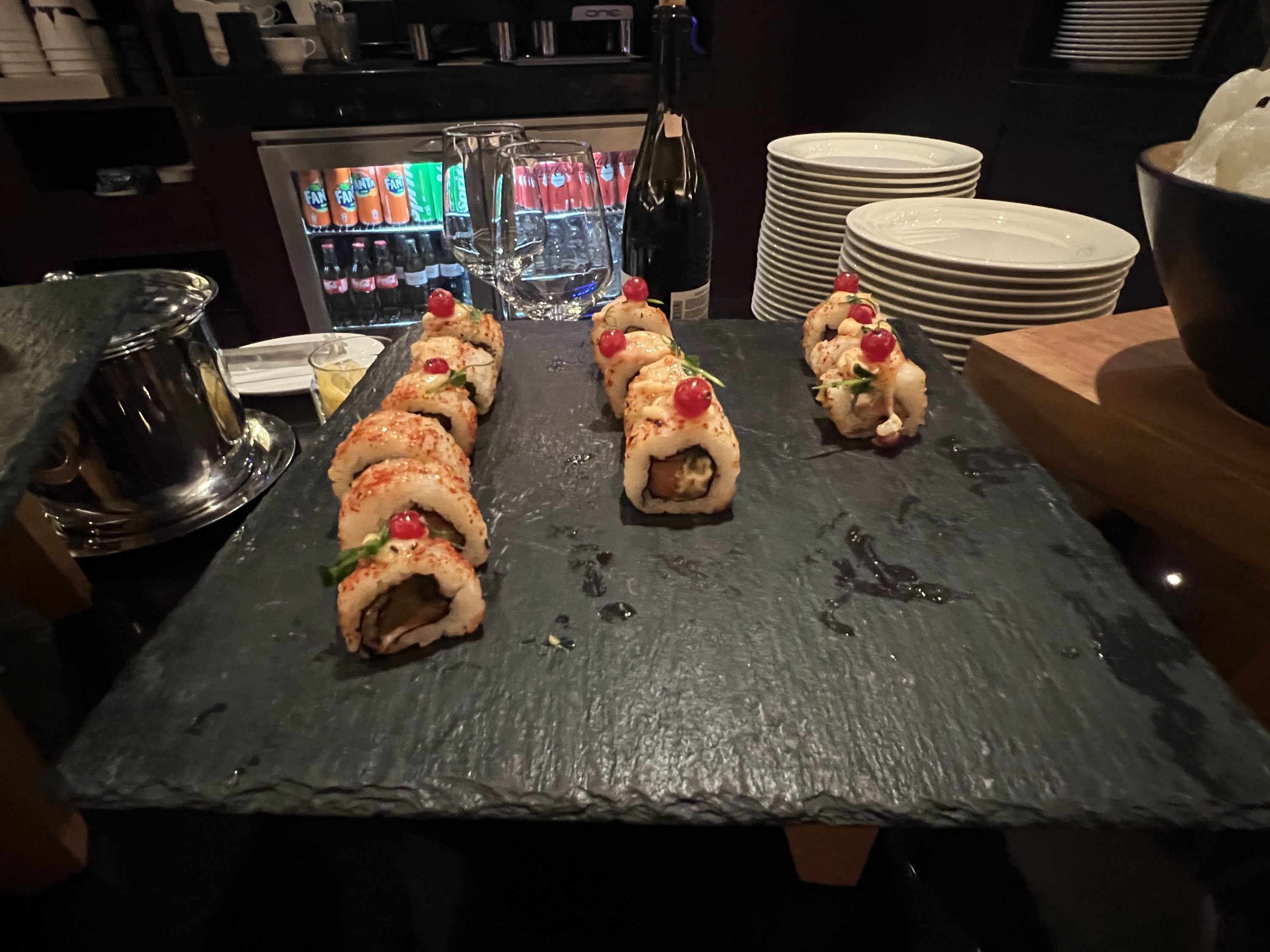 Grand Club Lounge sushi