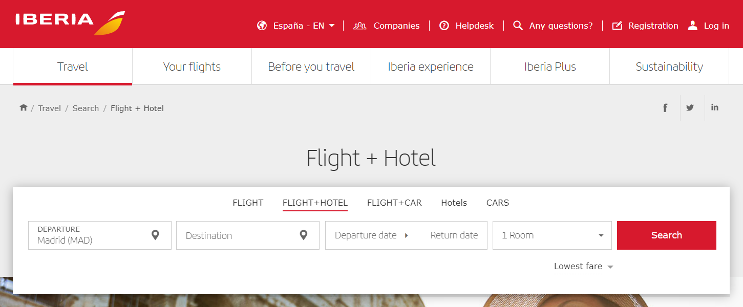 Iberia Flight Hotel