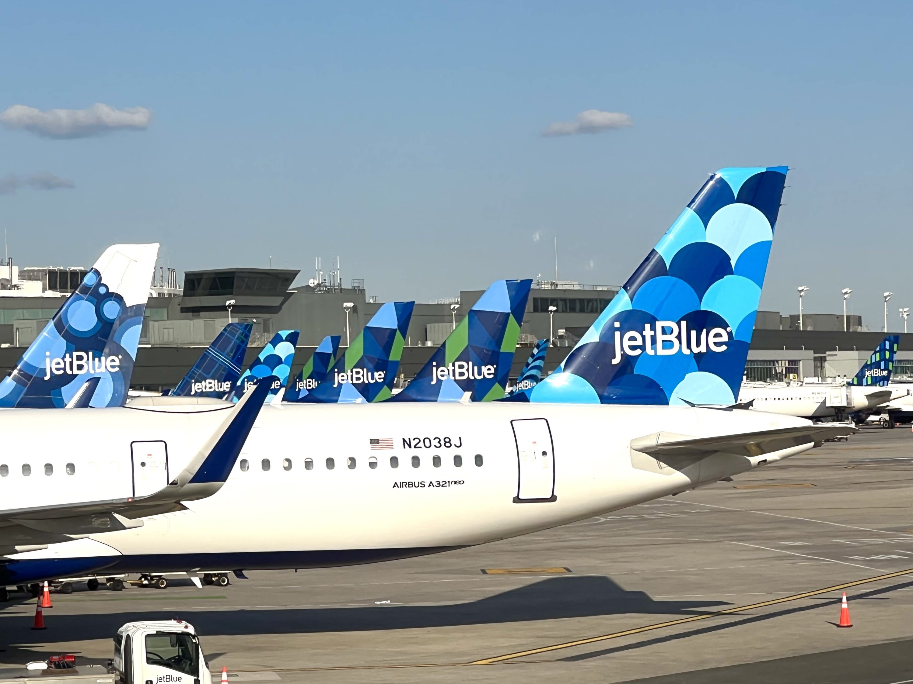JetBlue tail fins at JFK JetBlue tail fins at JFK