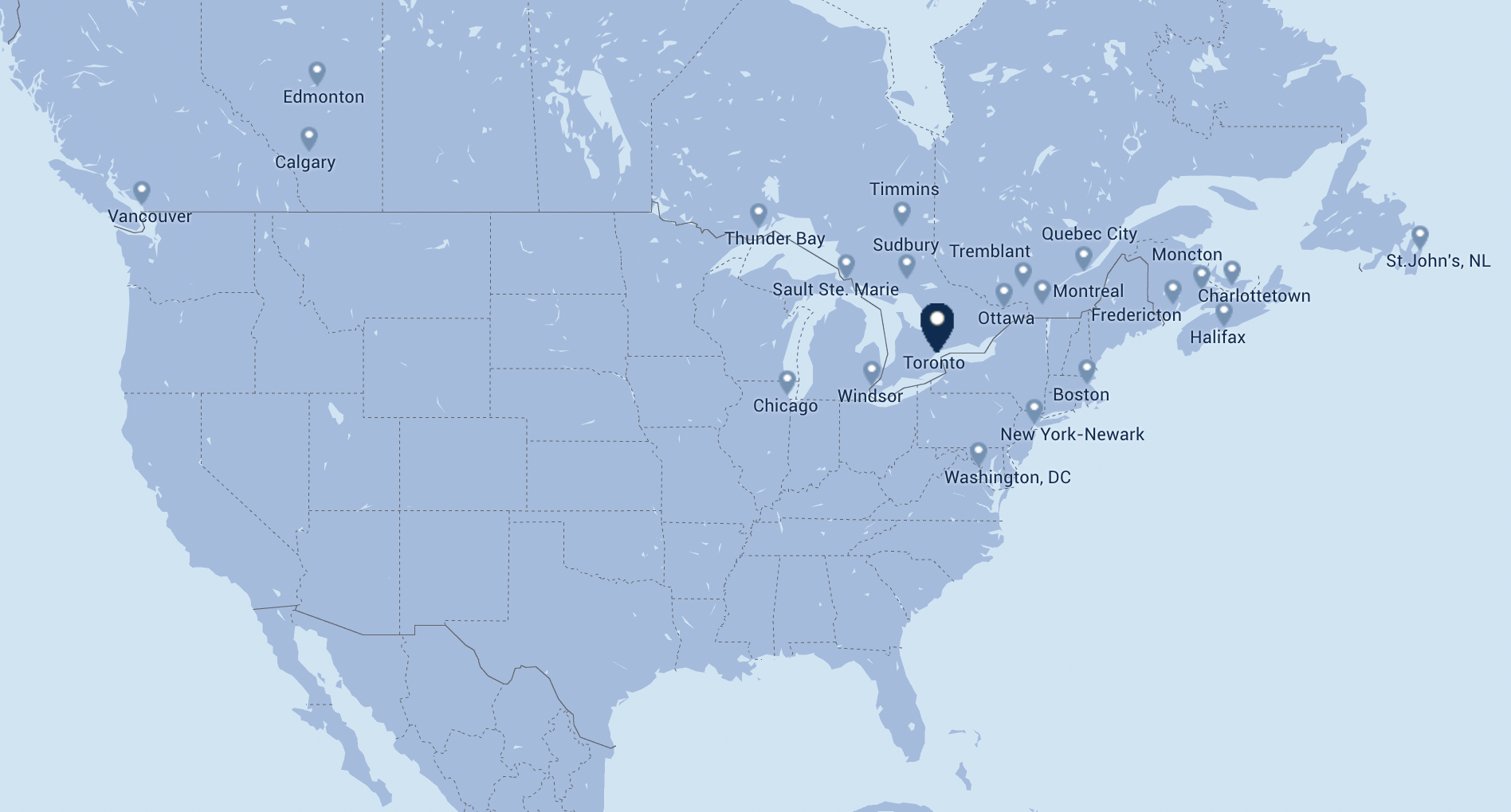 Porter Airlines route network