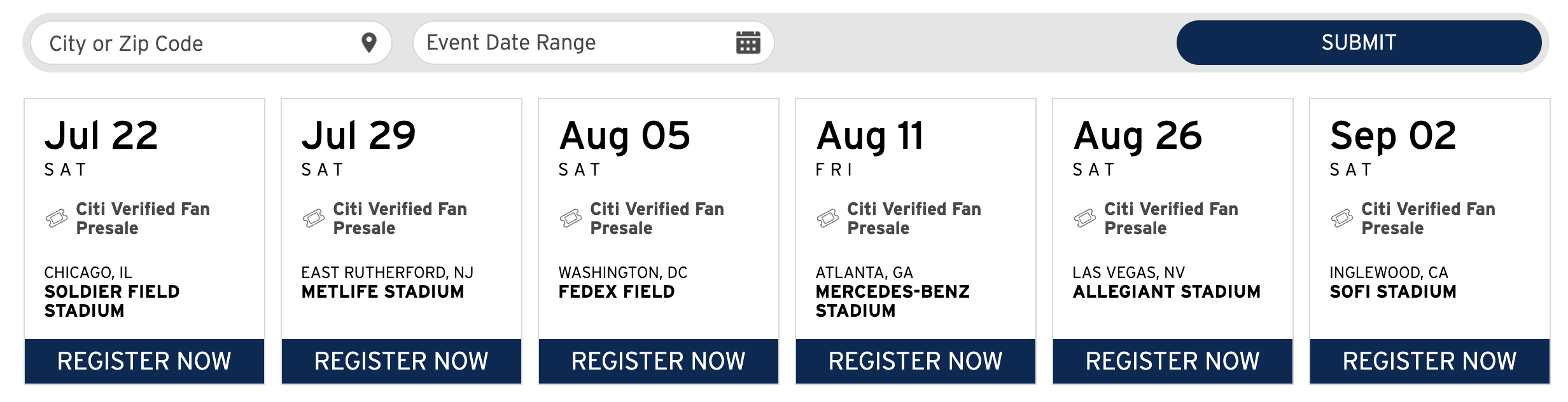 Citi Entertainment Page