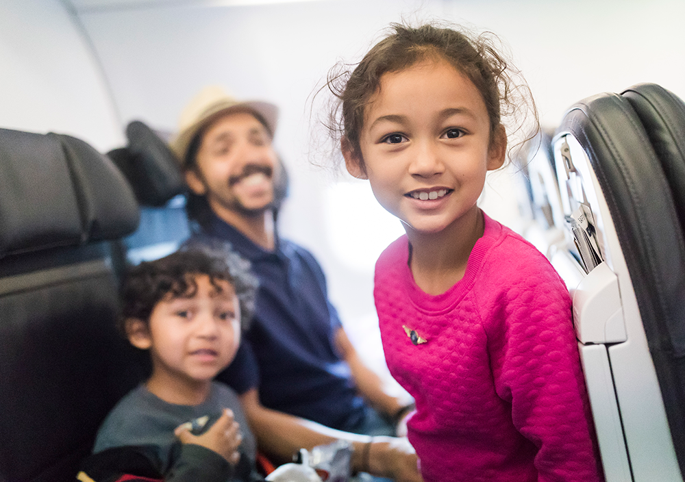 Alaska Airlines family in economy Alaska Airlines family in economy