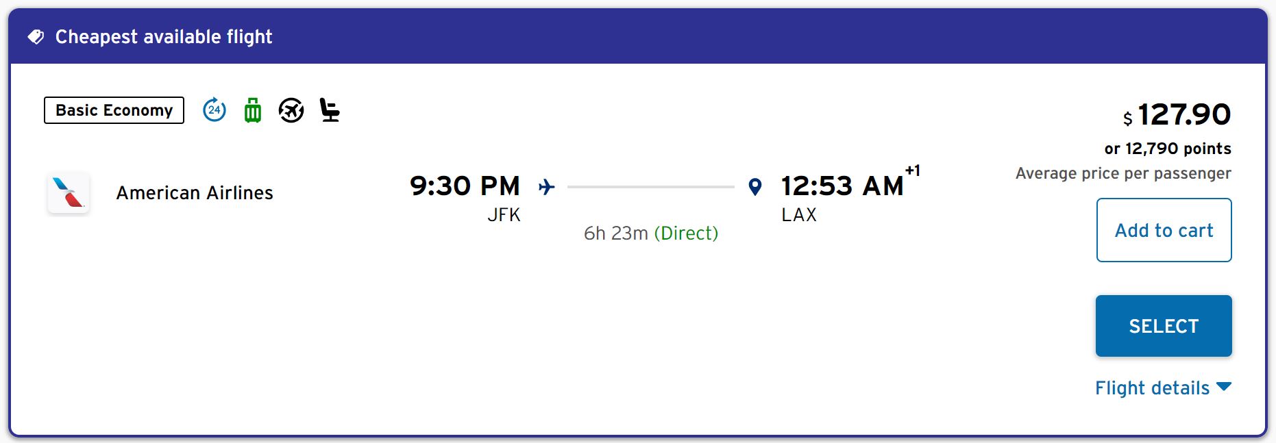 American Airlines flight Citi Travel portal