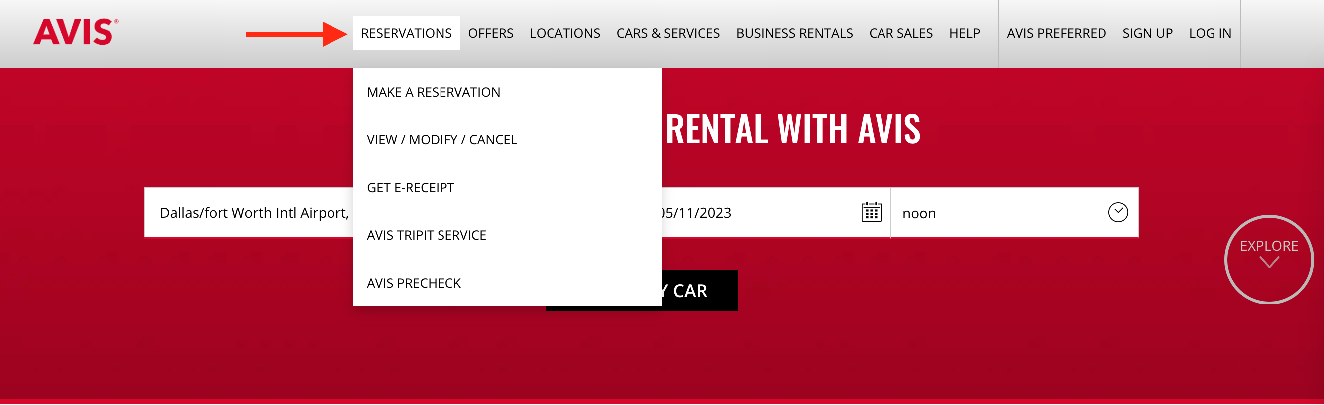 Avis Reservations