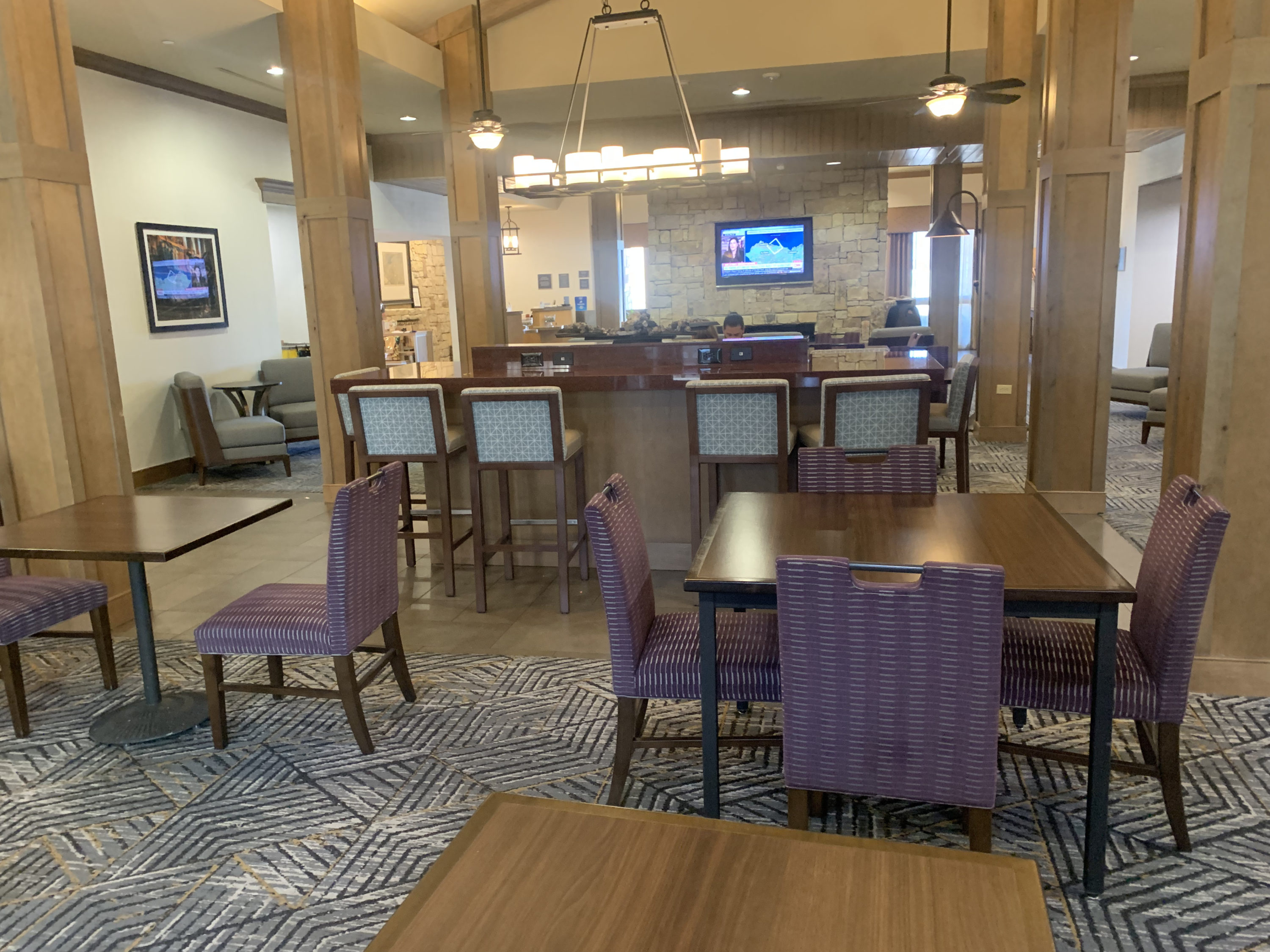 Breakfast area at Homewood Suites Austin Round Rock