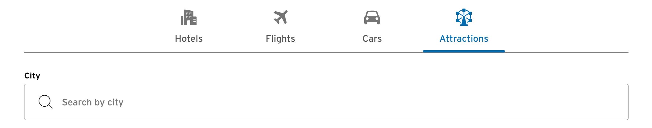 Citi Travel attractions search
