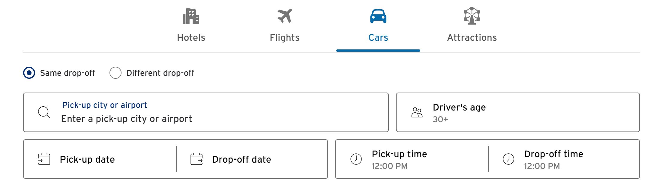 Citi Travel car search
