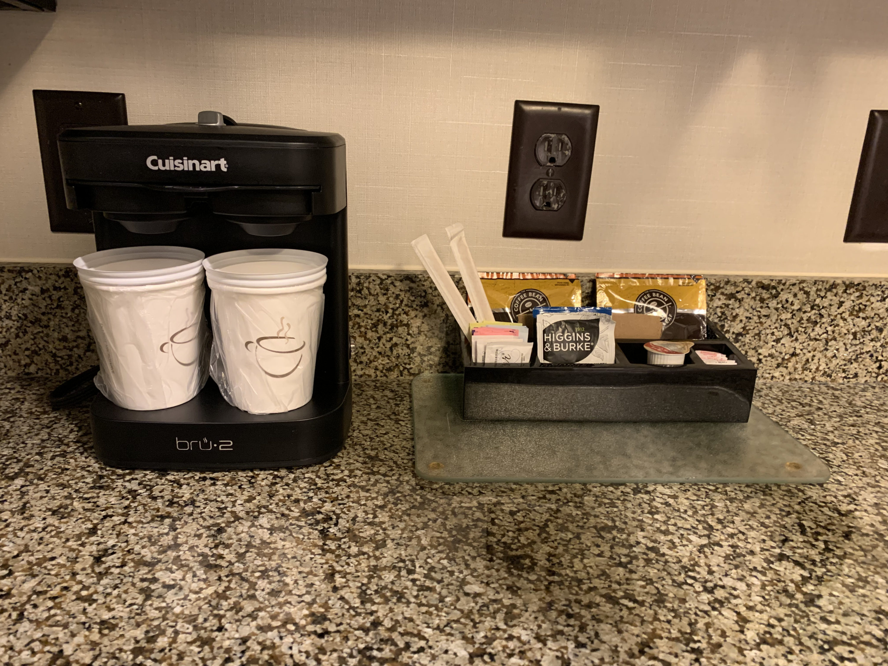 Coffee station in the guestroom at Homewood Suites Austin Round Rock