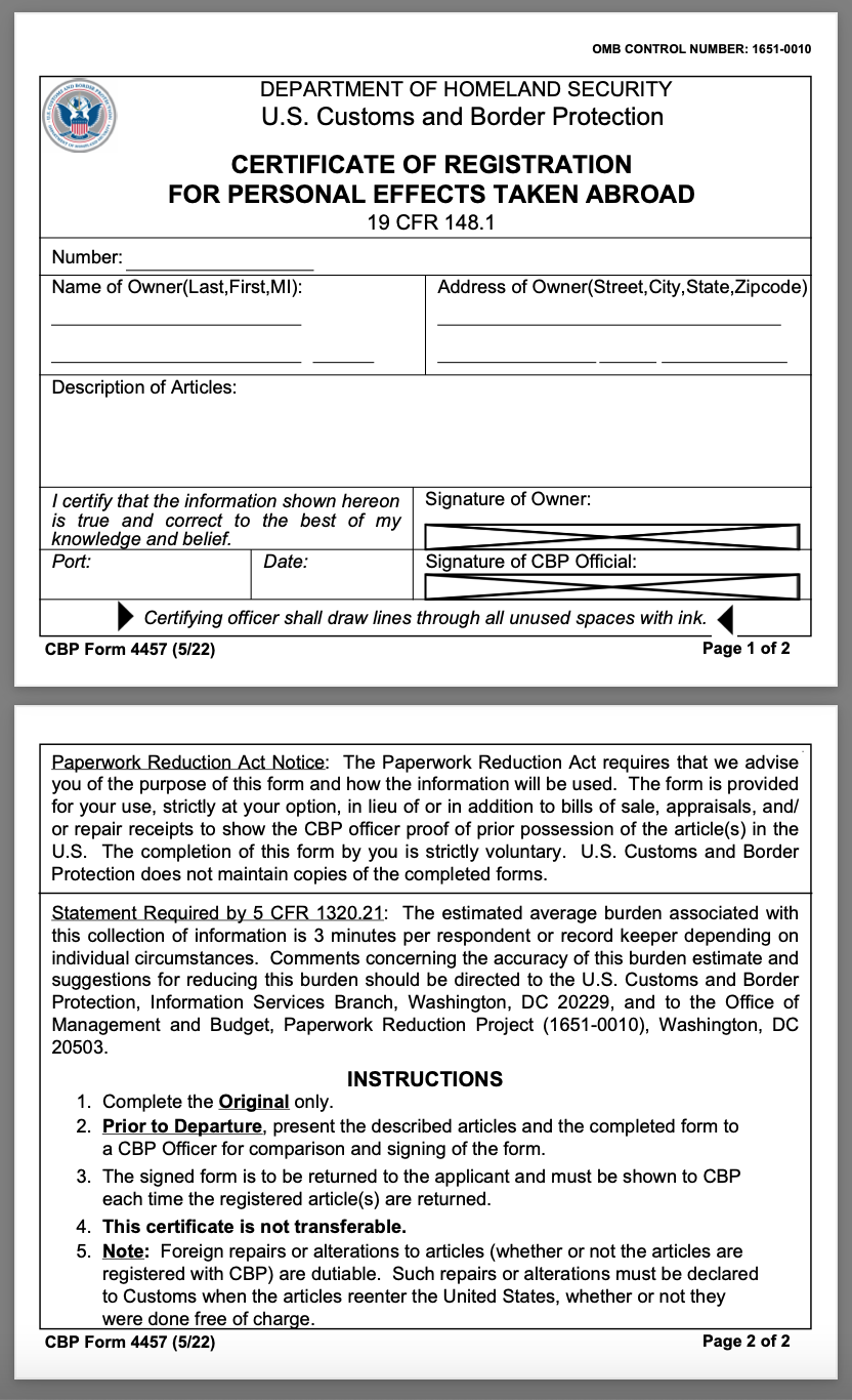 Custom Form 4457