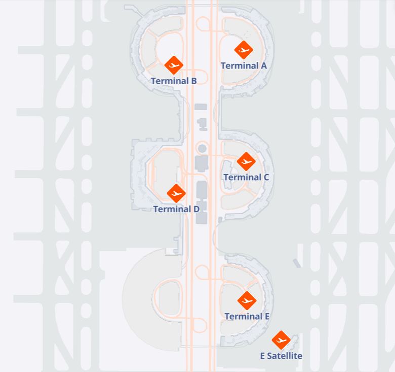 Dallas Fort Worth International Airport map Dallas Fort Worth International Airport map
