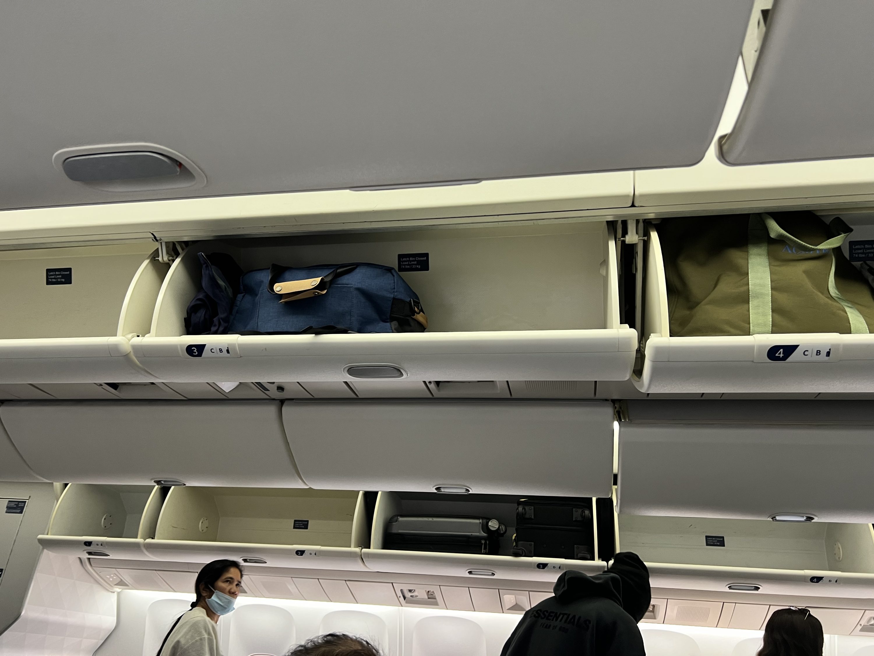 Delta One Overhead Bins