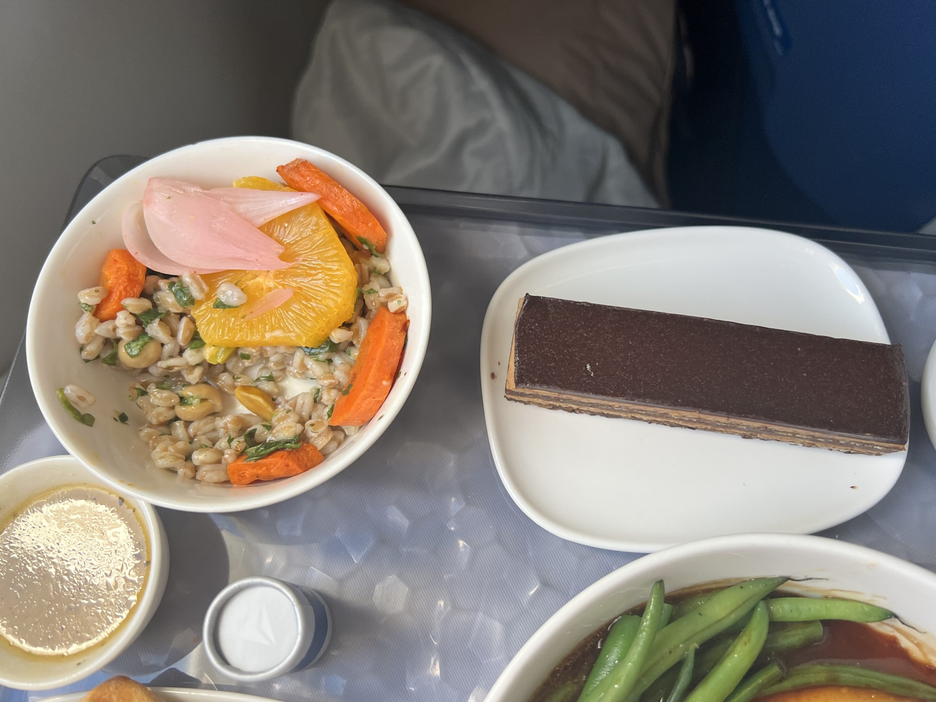 Delta One Quinoa Salad and Opera Cake