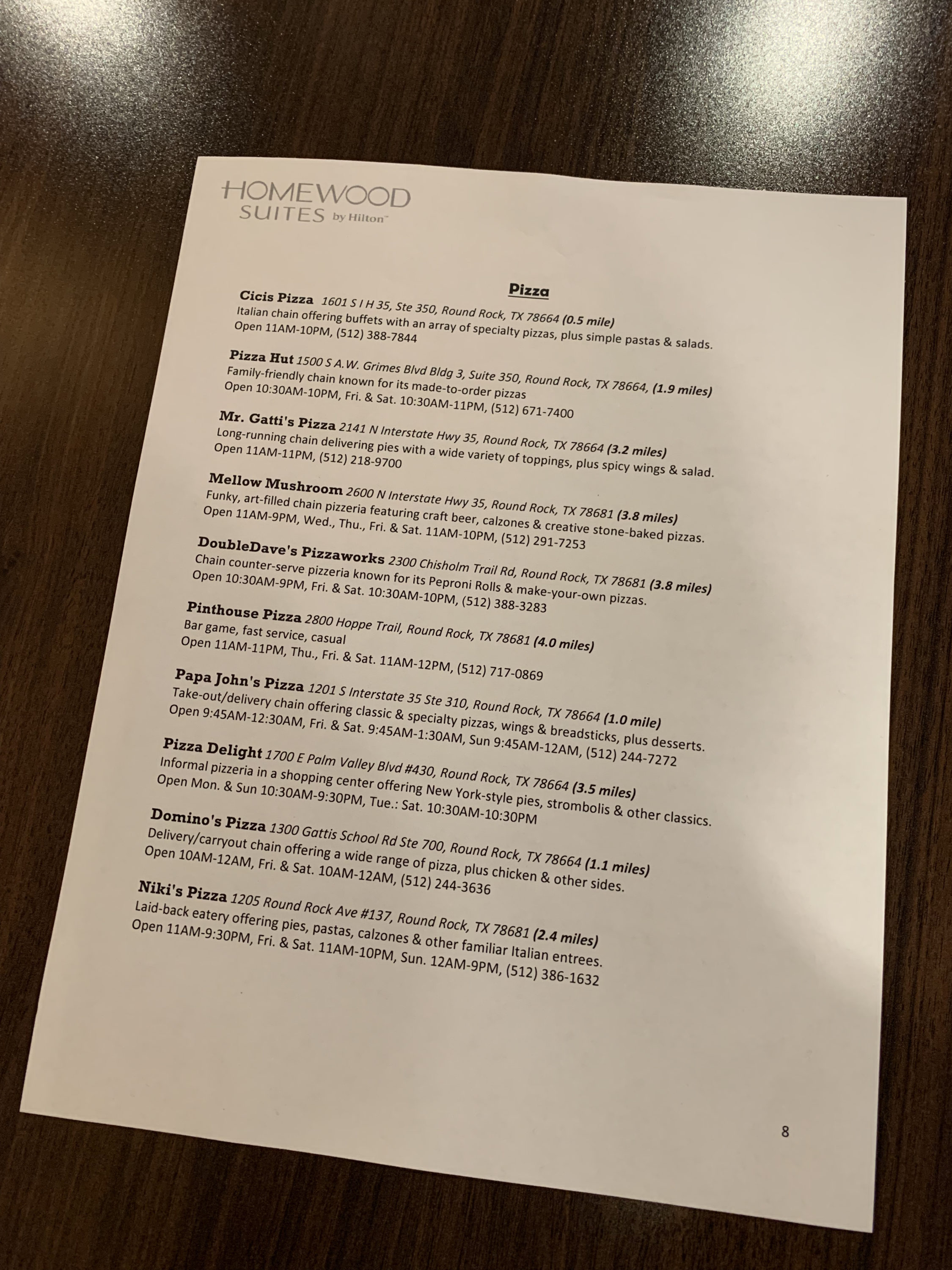 Food delivery at Homewood Suites Austin Round Rock
