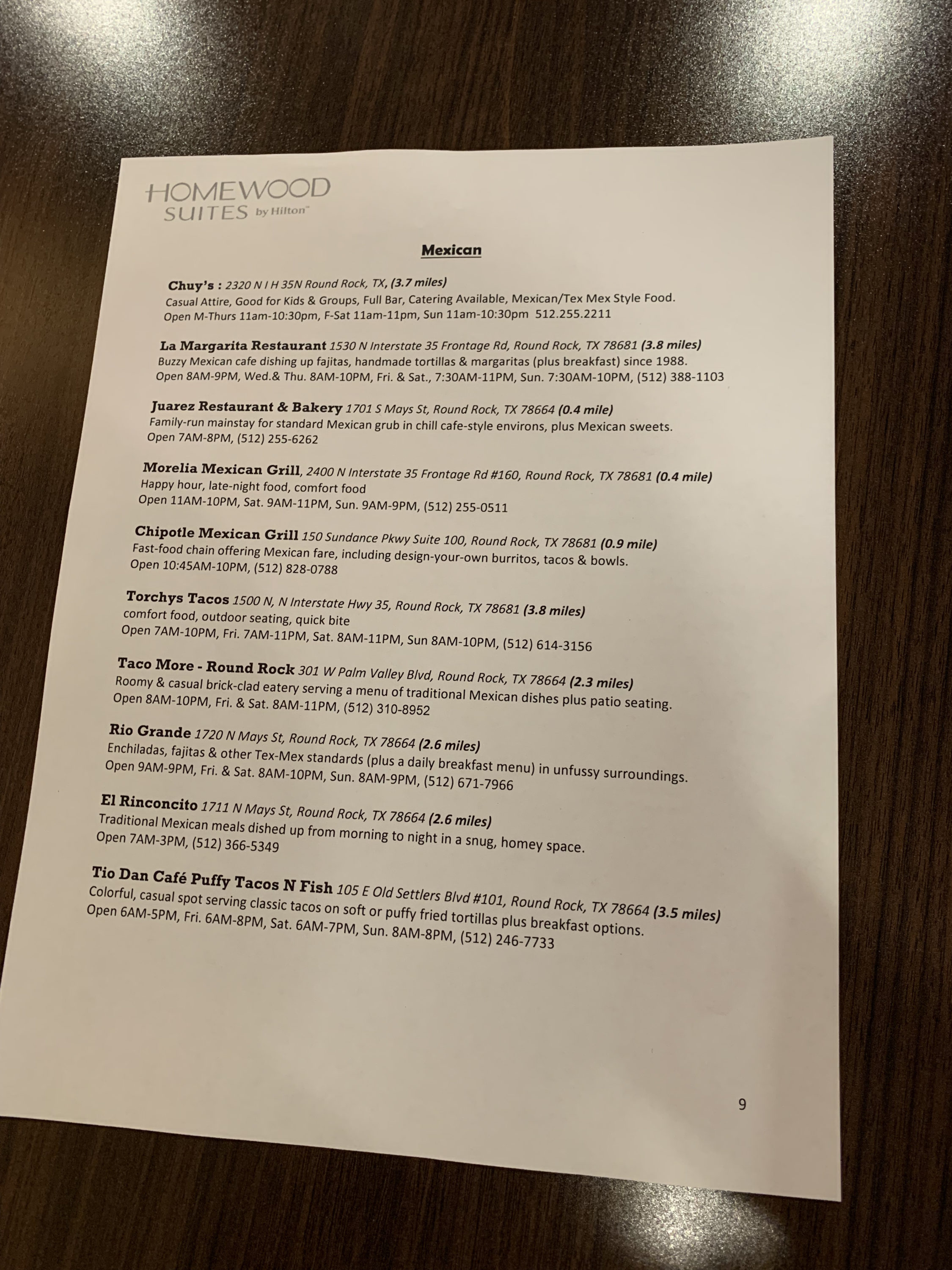Food delivery options at Homewood Suites Austin Round Rock