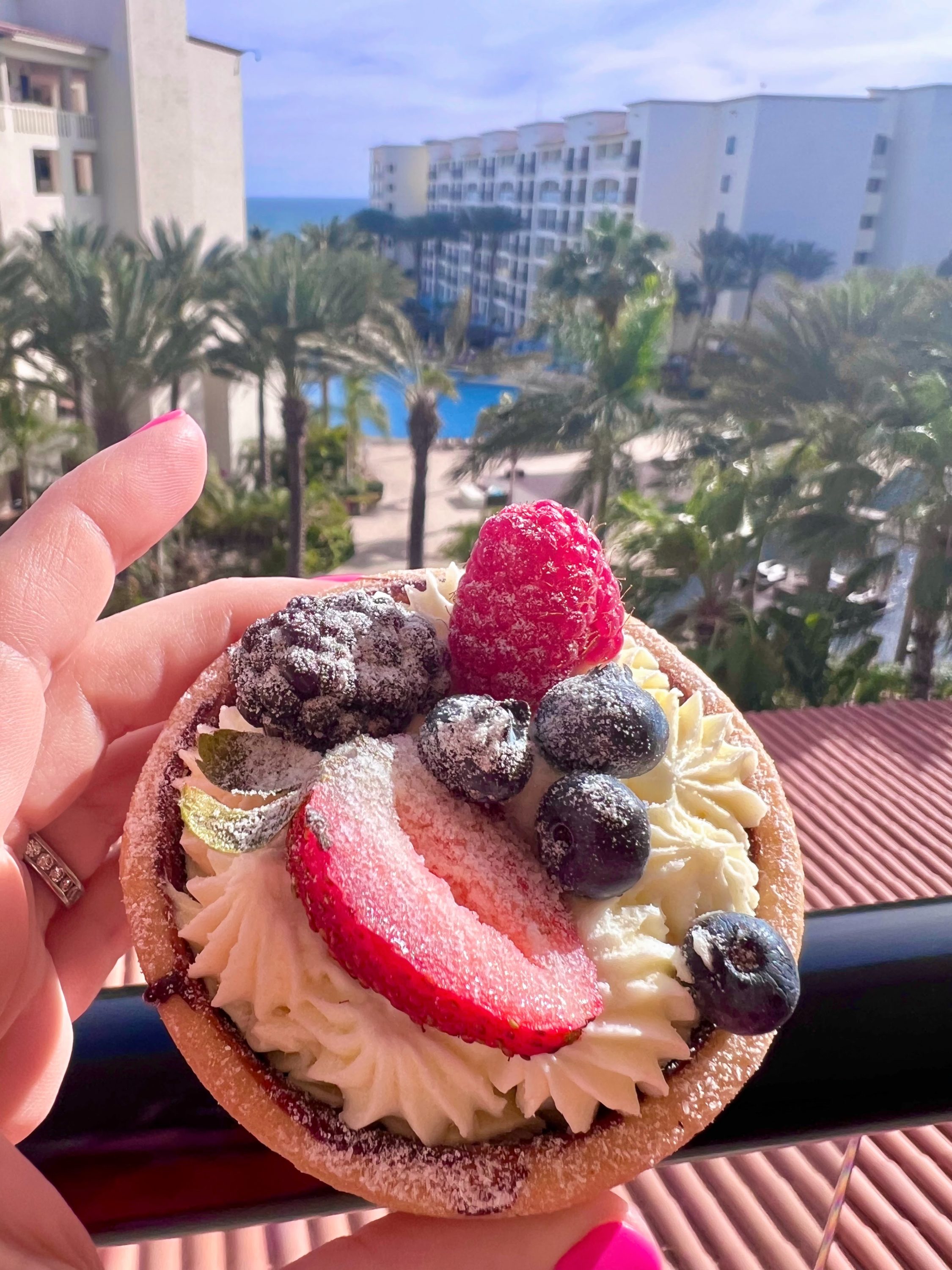 Fruit tart at Hyatt Ziva Los Cabos