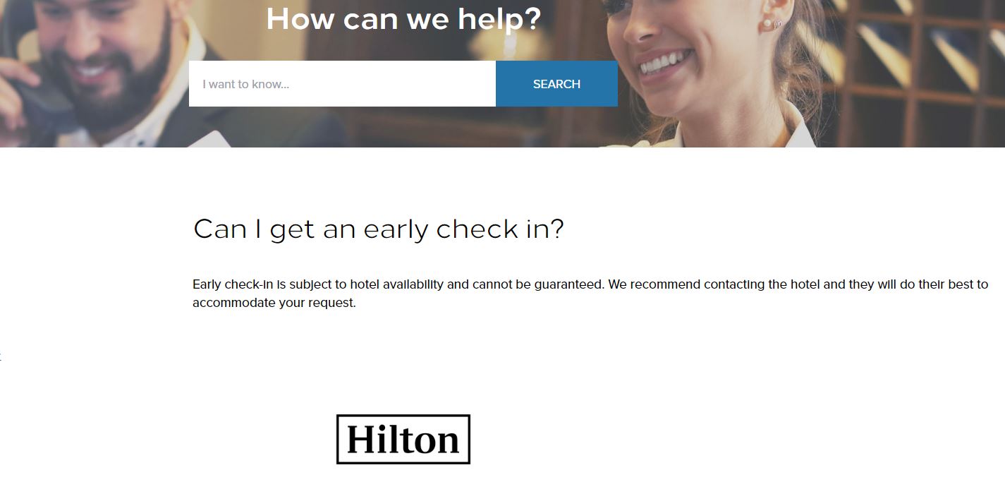 Hilton Early Check In
