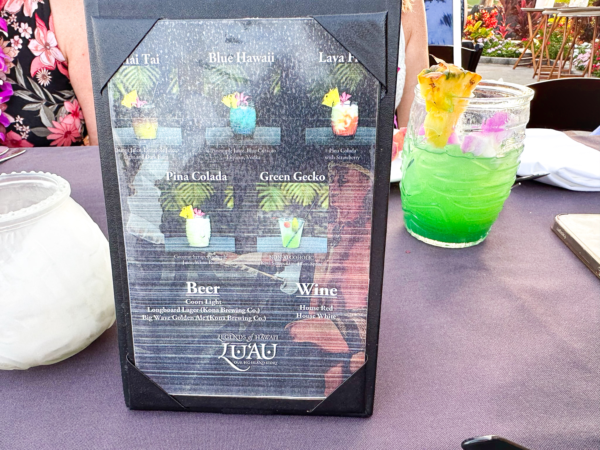 Hilton Waikoloa Village luau menu
