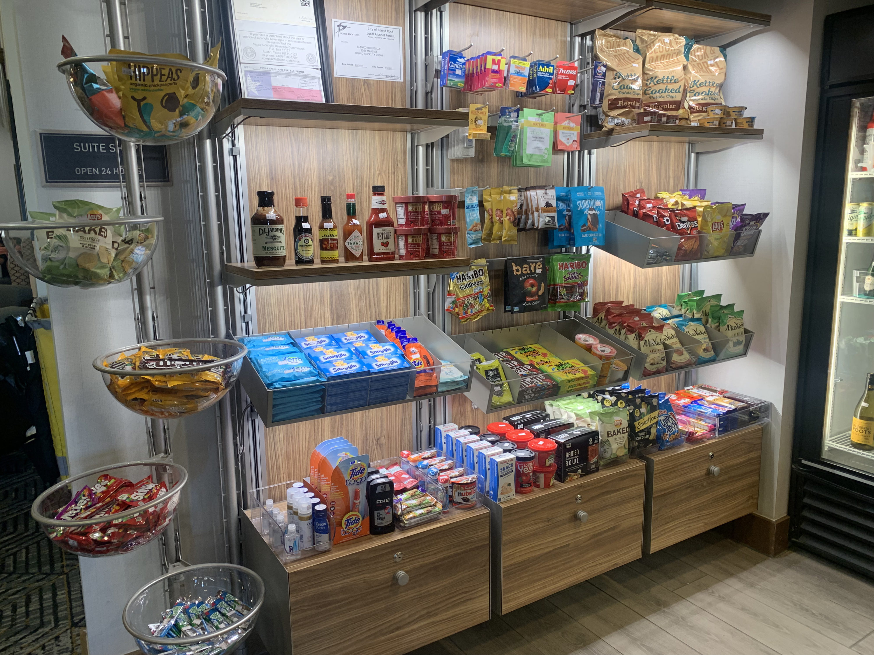 Hotel market pantry at Homewood Suites Austin Round Rock