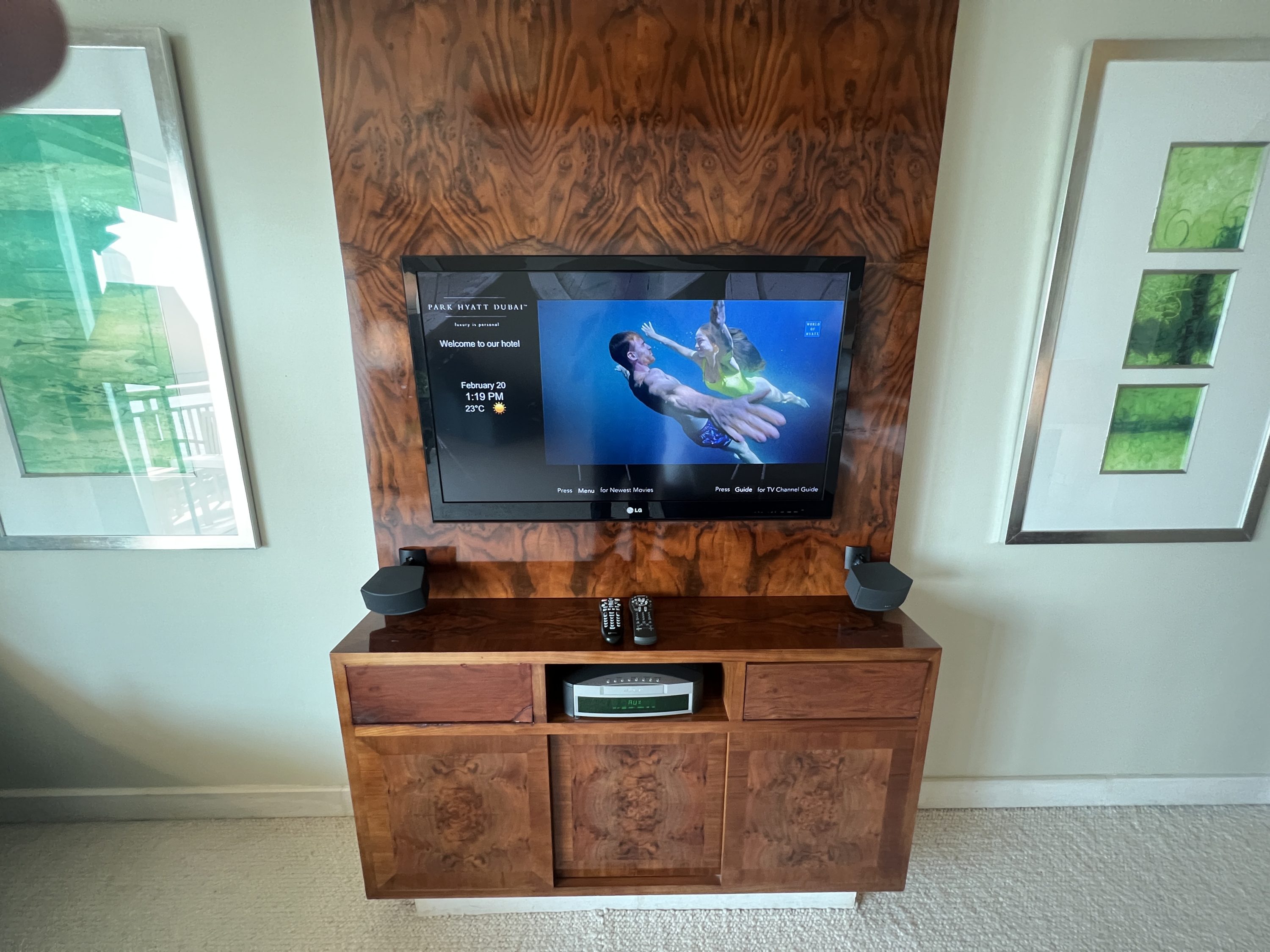 Park Hyatt Dubai Penthouse Suite Bedroom TV