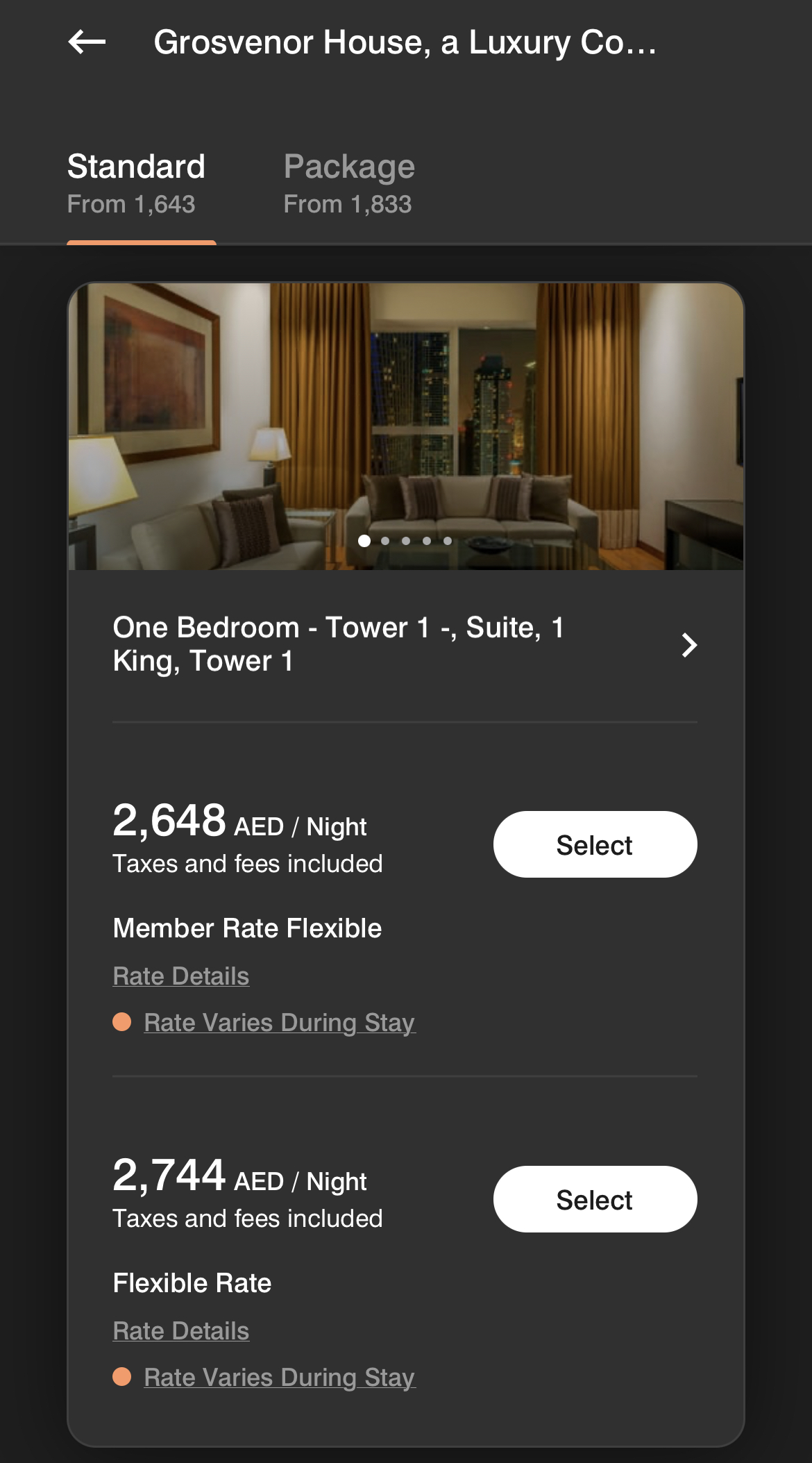 Grosvenor House room rates