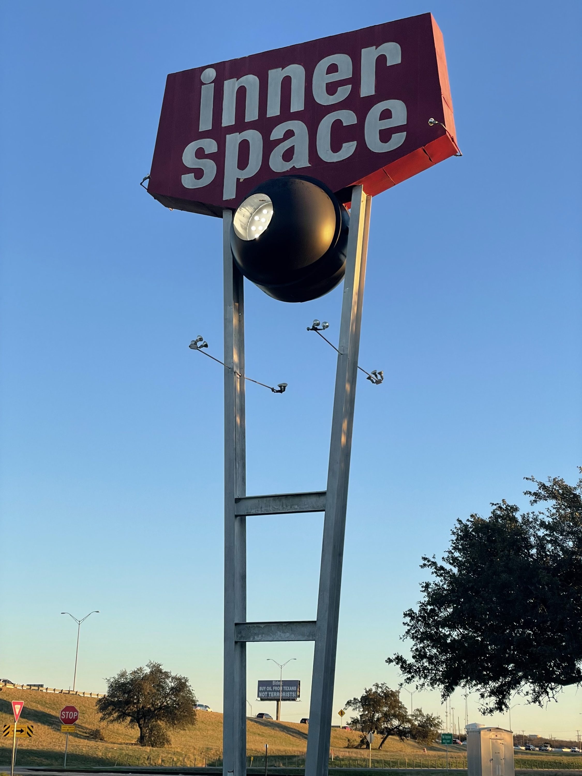 Inner Space Cavern sign in Georgetown Texas