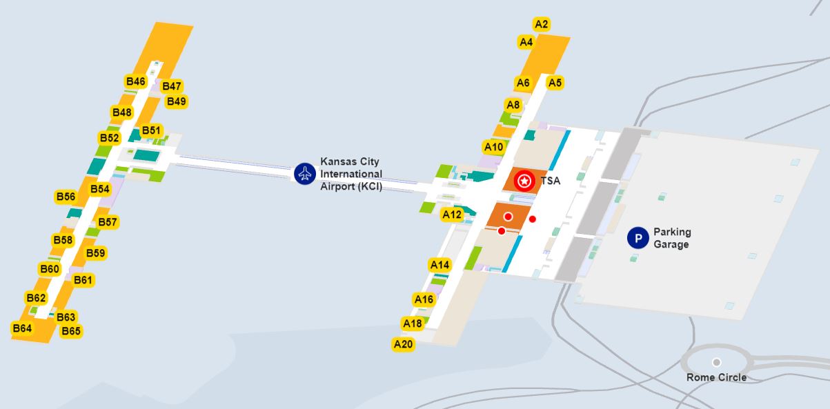 Kansas City International Airport map