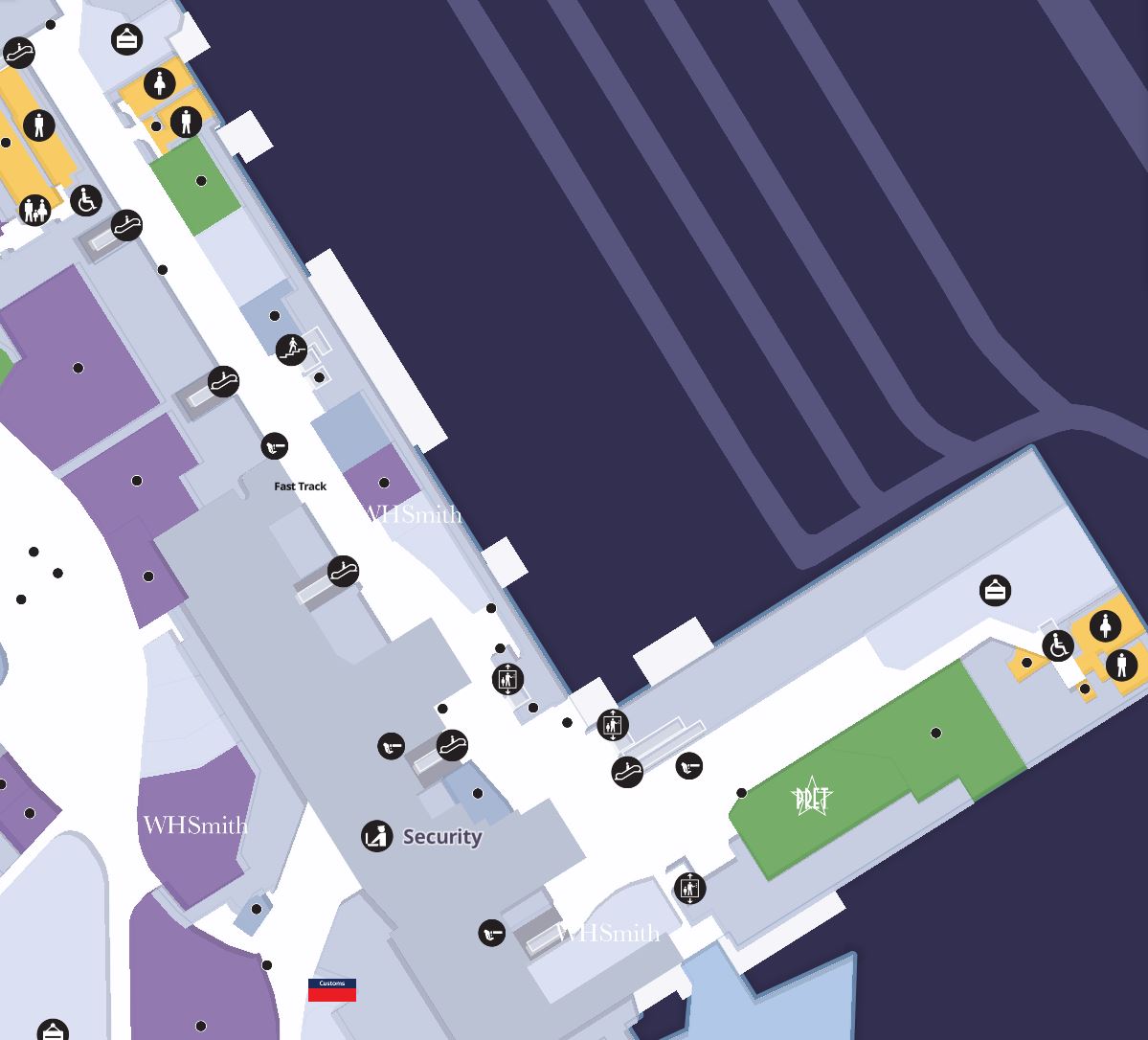 London Heathrow Airport Terminal 3 level 1 departures